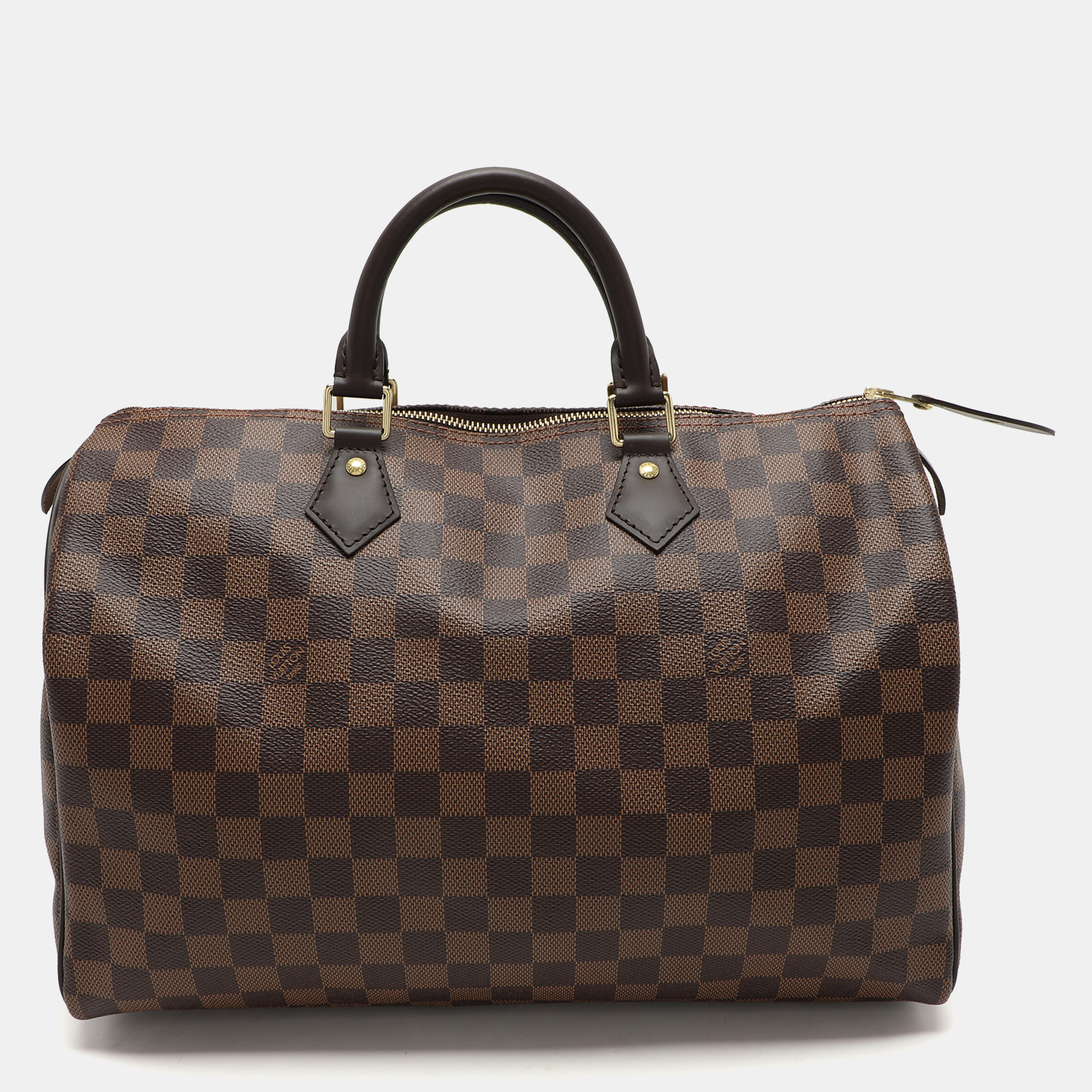 

Louis Vuitton Damier Ebene Canvas Speedy 35 Bag, Brown