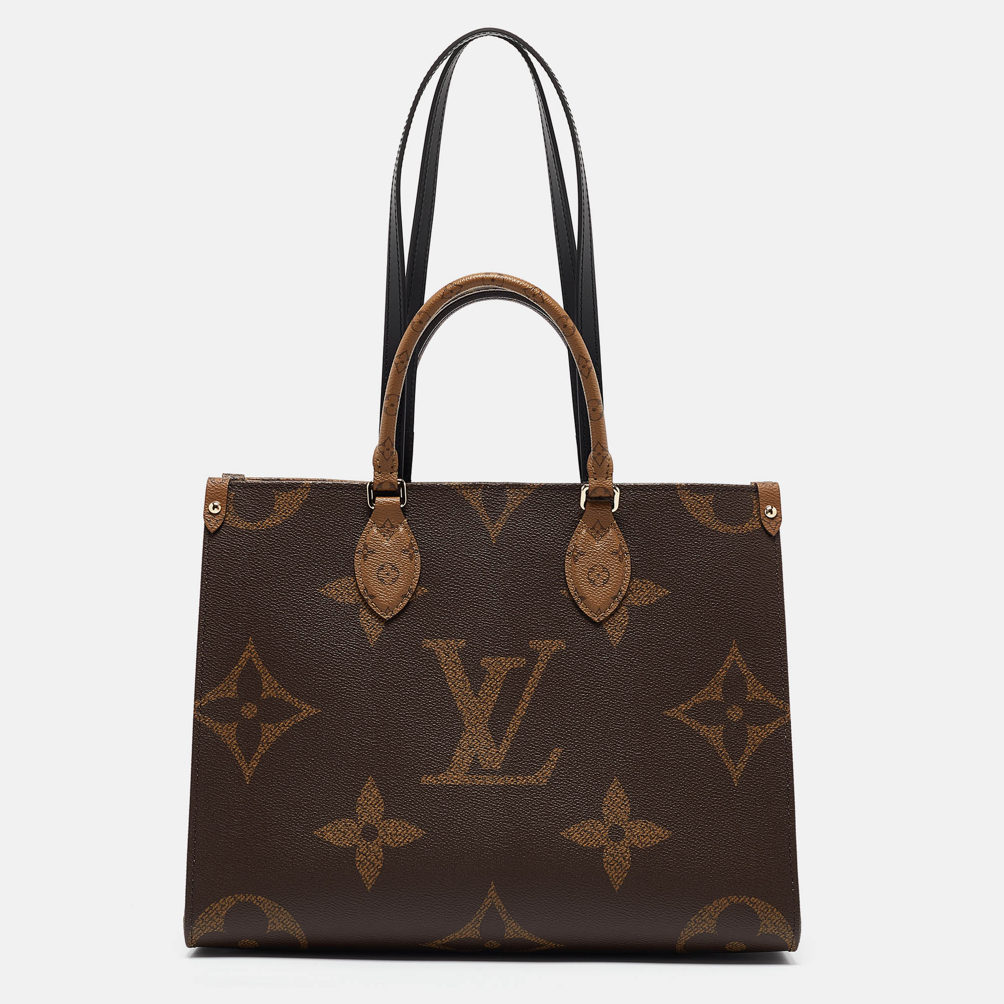 

Louis Vuitton Reverse Monogram Giant Canvas Onthego MM Bag, Brown