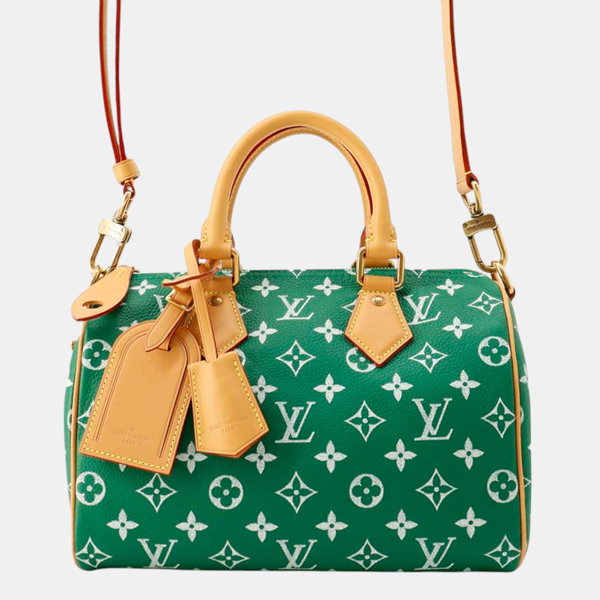 

Louis Vuitton Vert Calf Leather Speedy P9 Bandouliere Size, Green