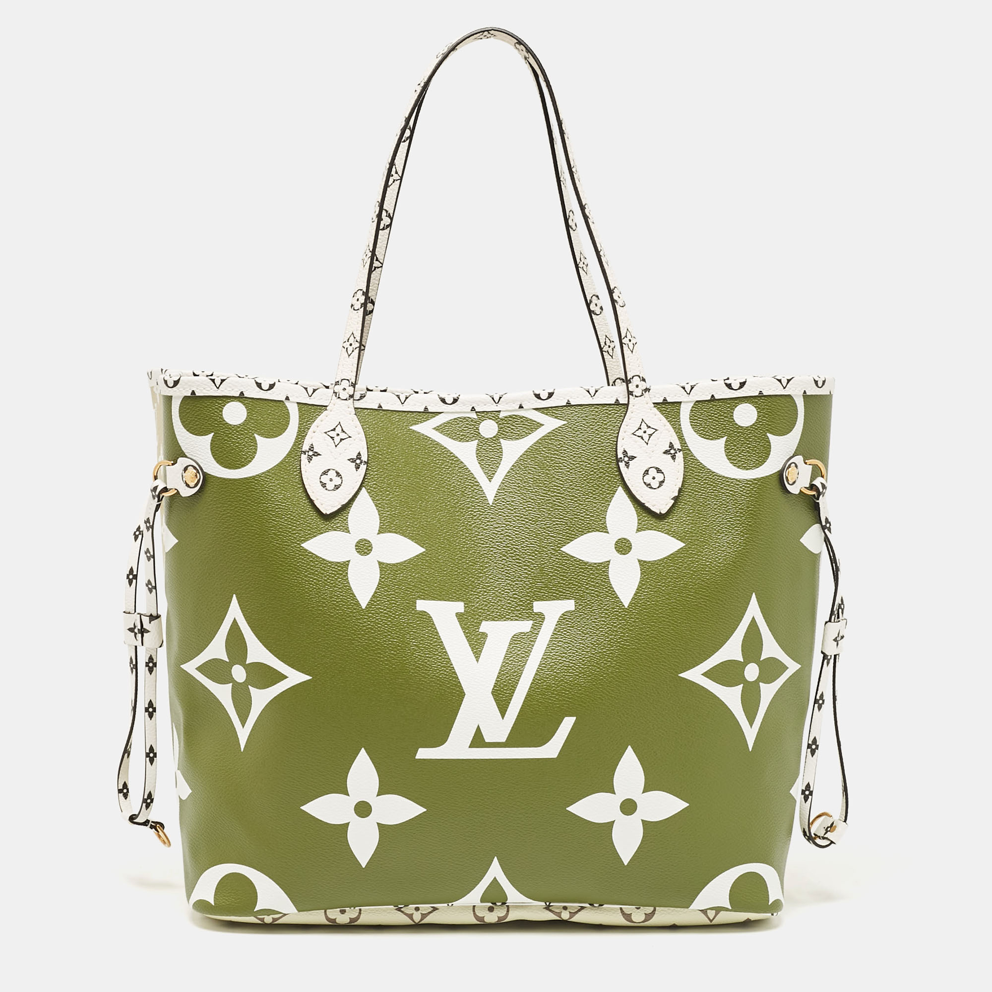 

Louis Vuitton Khaki Giant Monogram Canvas Neverfull MM Bag, Green