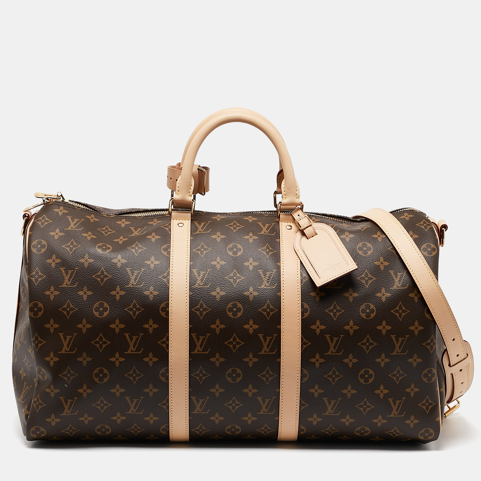 

Louis Vuitton Monogram Canvas Keepall Bandouliere 50 Bag, Brown