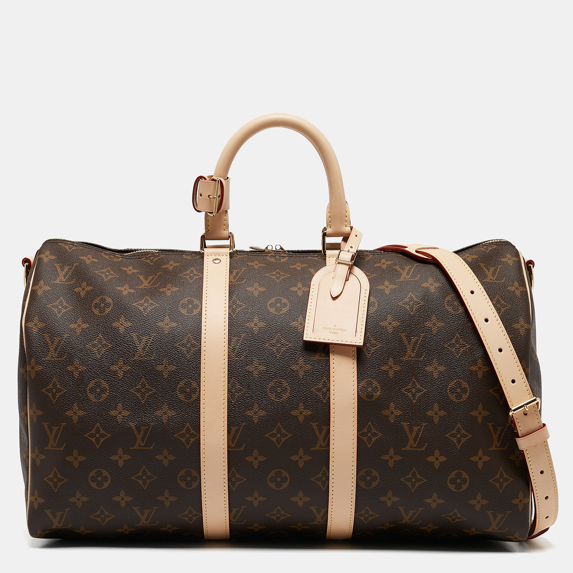 

Louis Vuitton Monogram Canvas Keepall Bandouliere 45 Bag, Brown