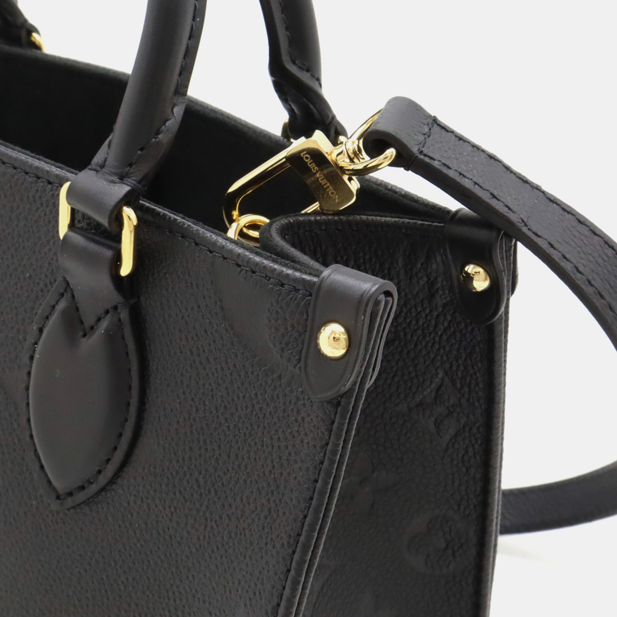 Louis Vuitton Black Empreinte Leather OnTheGo PM Handbag 