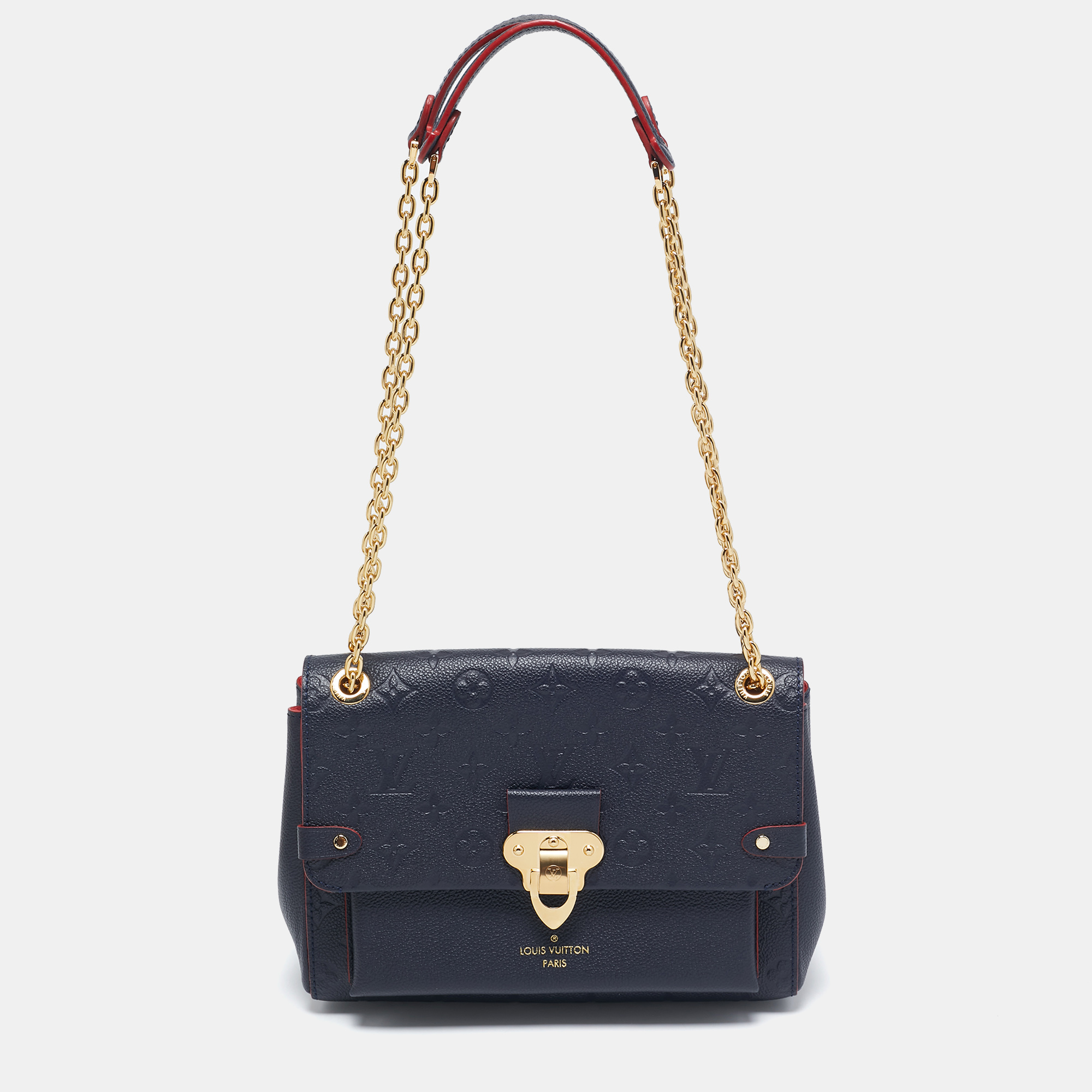 

Louis Vuitton Navy Blue Monogram Empreinte Leather Vavin PM Bag