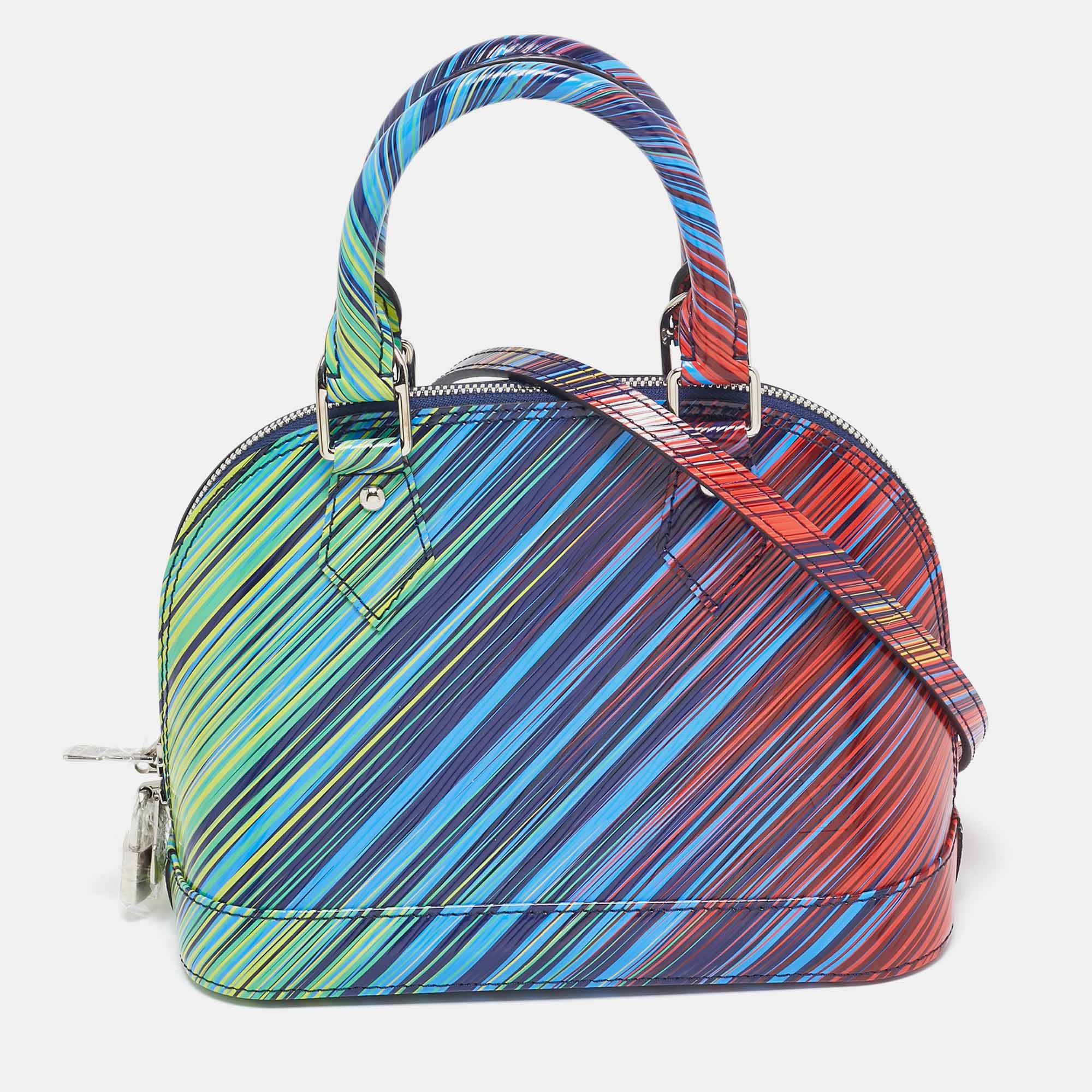 

Louis Vuitton Vert/Rouge Tropical Epi Leather Alma BB Bag, Multicolor