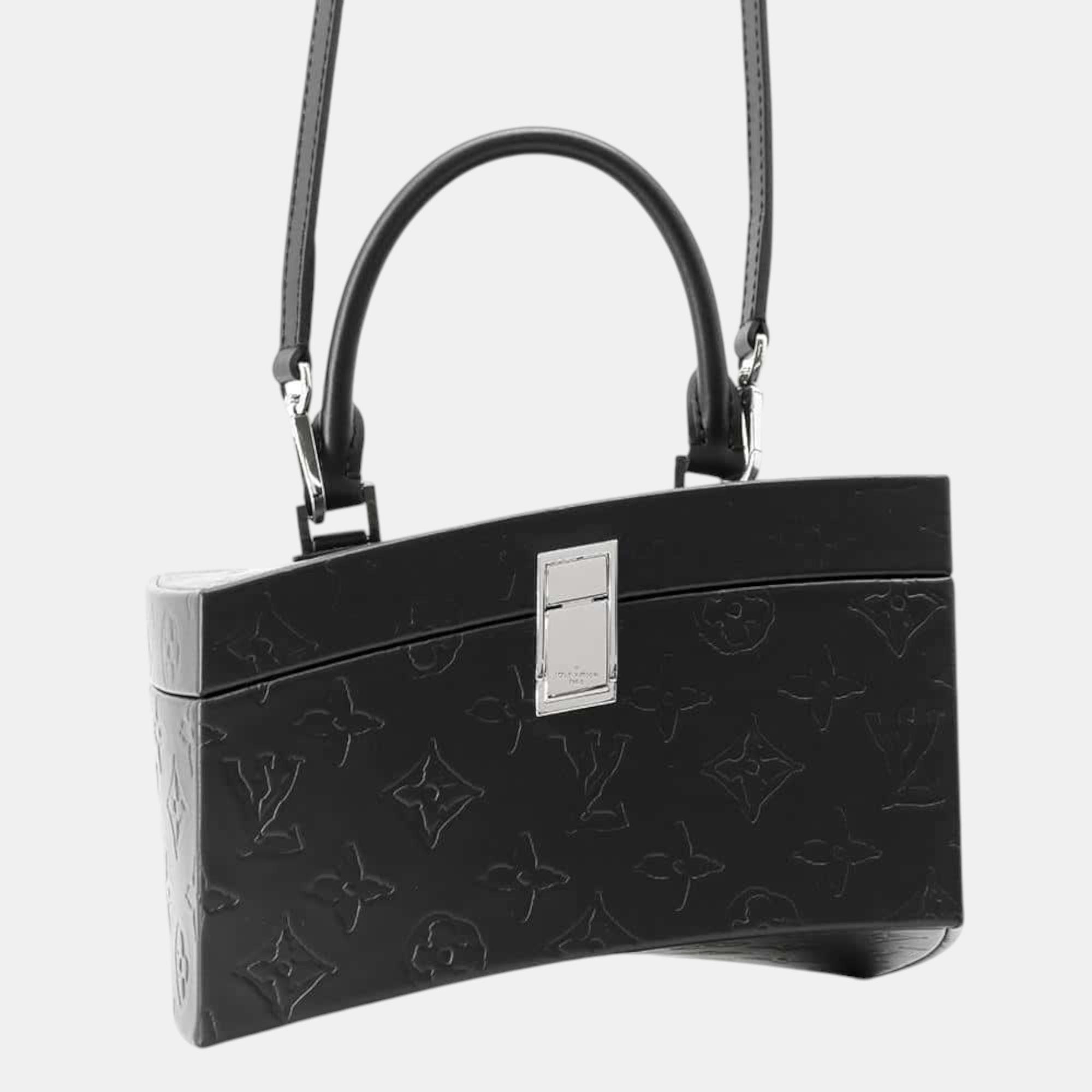 

Louis Vuitton Noir Monogram Twisted Box Bag, Black