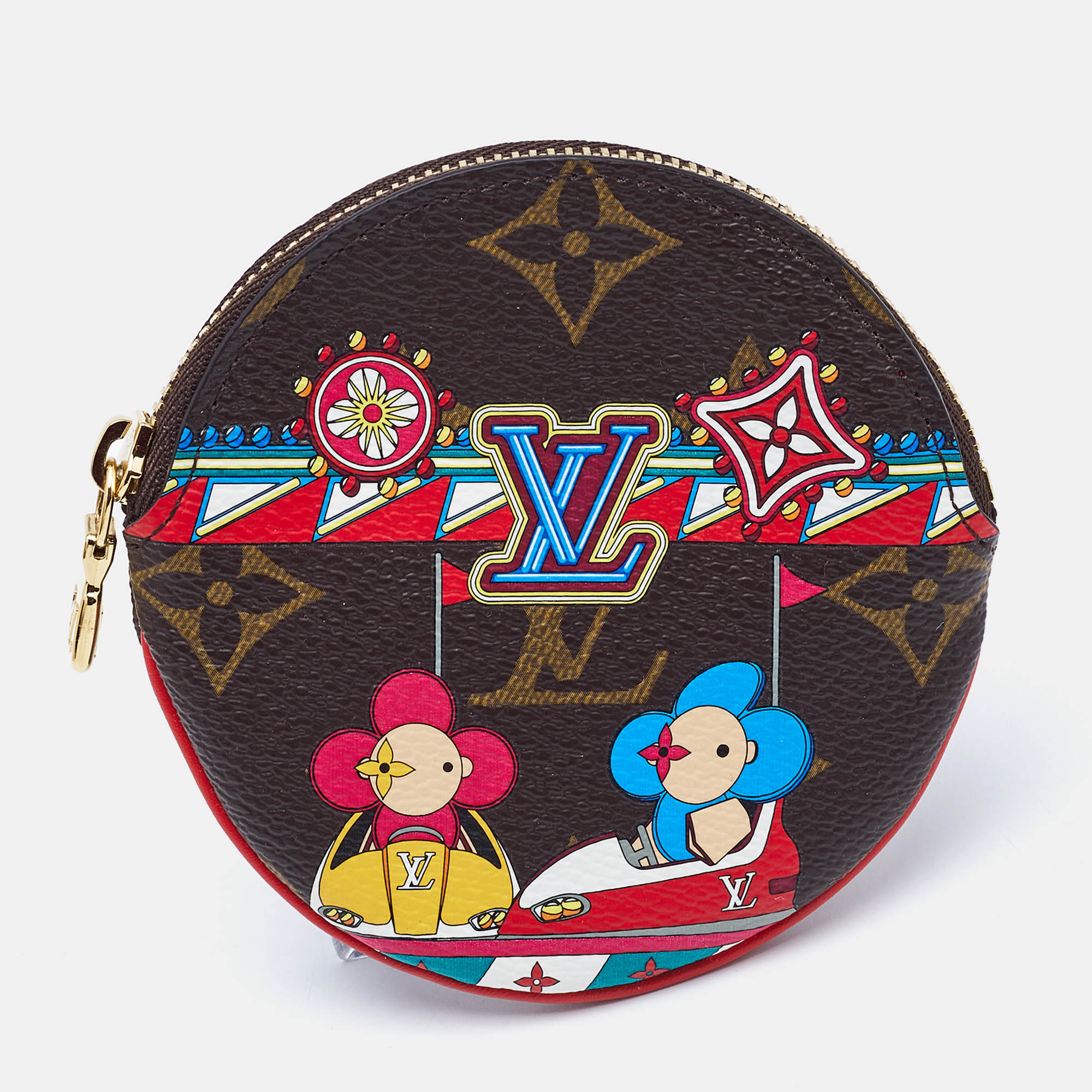 

Louis Vuitton Monogram Canvas Christmas Animation Bumper Cars Coin Purse, Brown