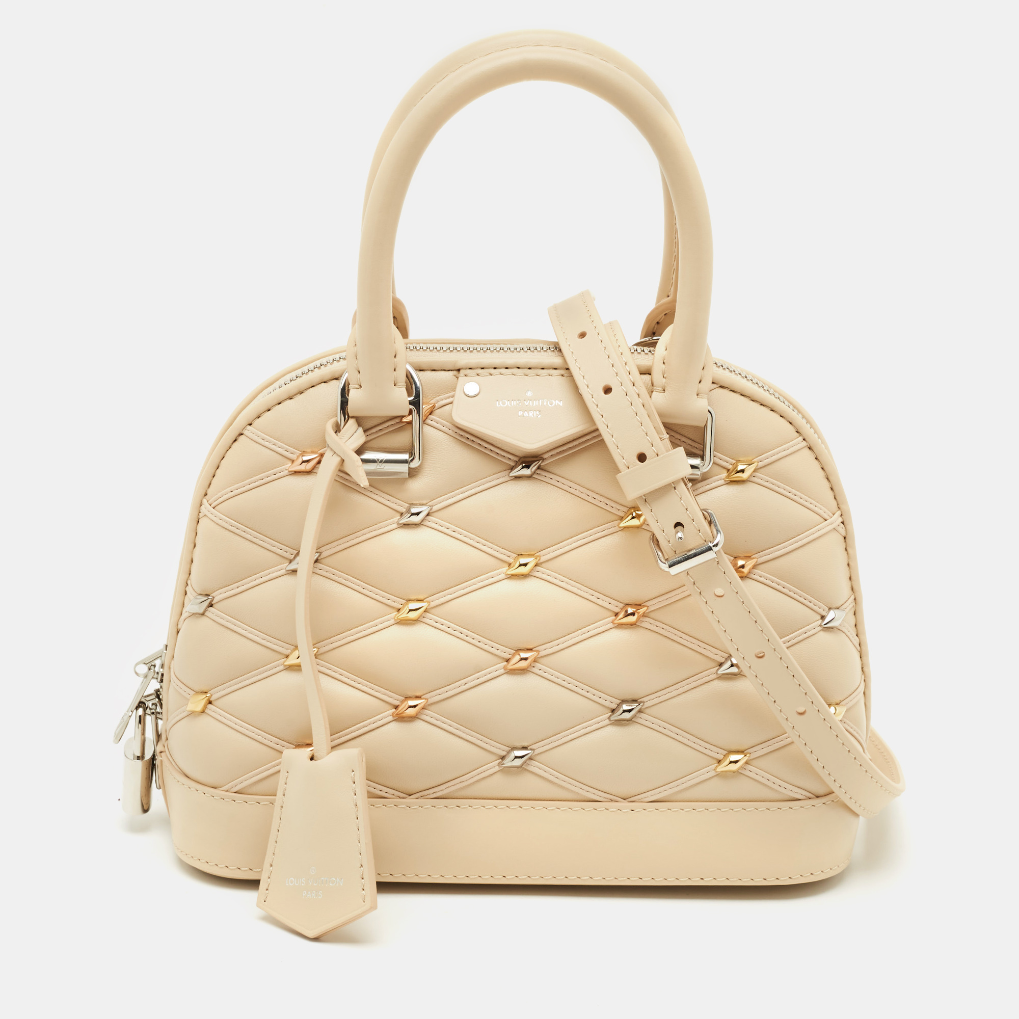 

Louis Vuitton Beige Quilted Leather Malletage Alma BB Bag