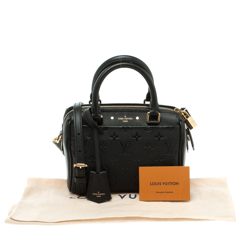 Louis Vuitton - Authenticated Speedy Bandoulière Handbag - Leather Black for Women, Good Condition