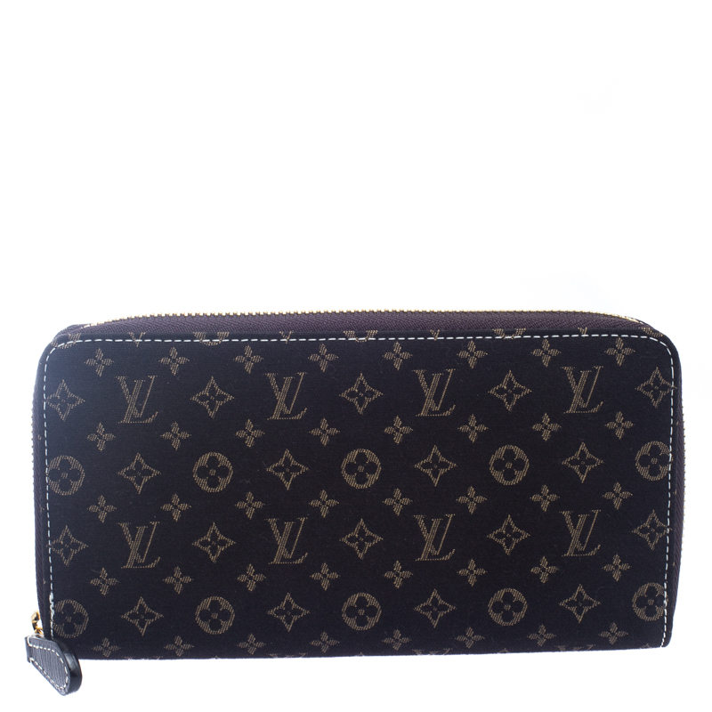 Louis Vuitton Fusain Mini Lin Zippy Wallet