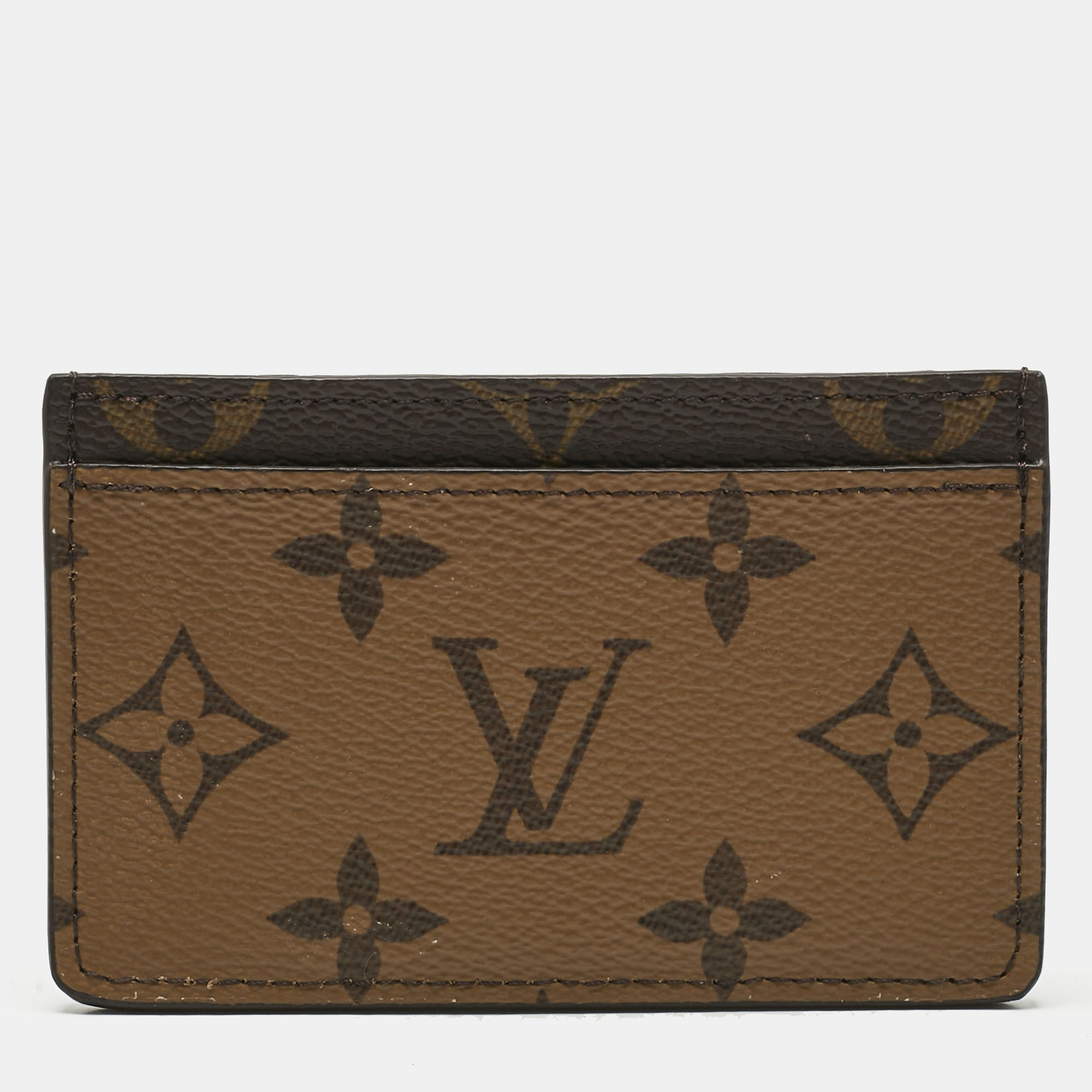 

Louis Vuitton Monogram Reverse Canvas Card Holder, Brown