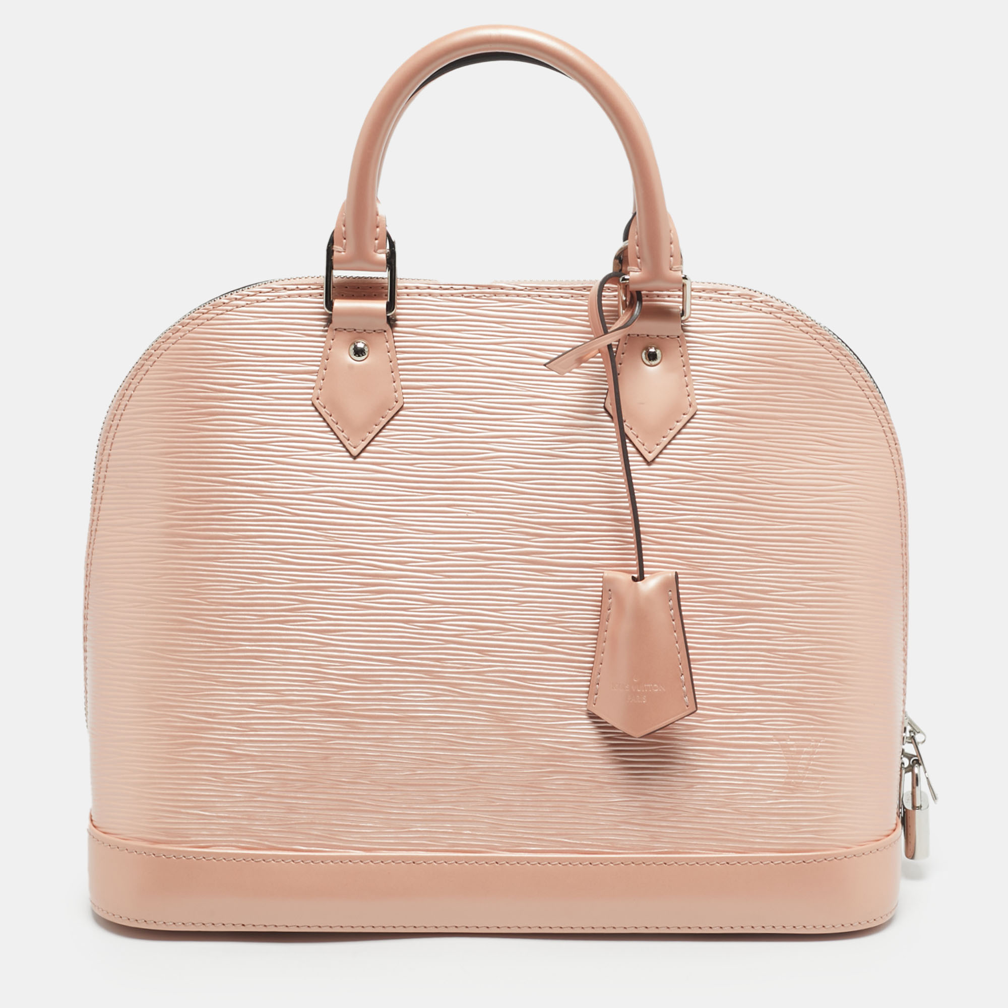 

Louis Vuitton Metallic Peach Epi Leather Alma PM Bag