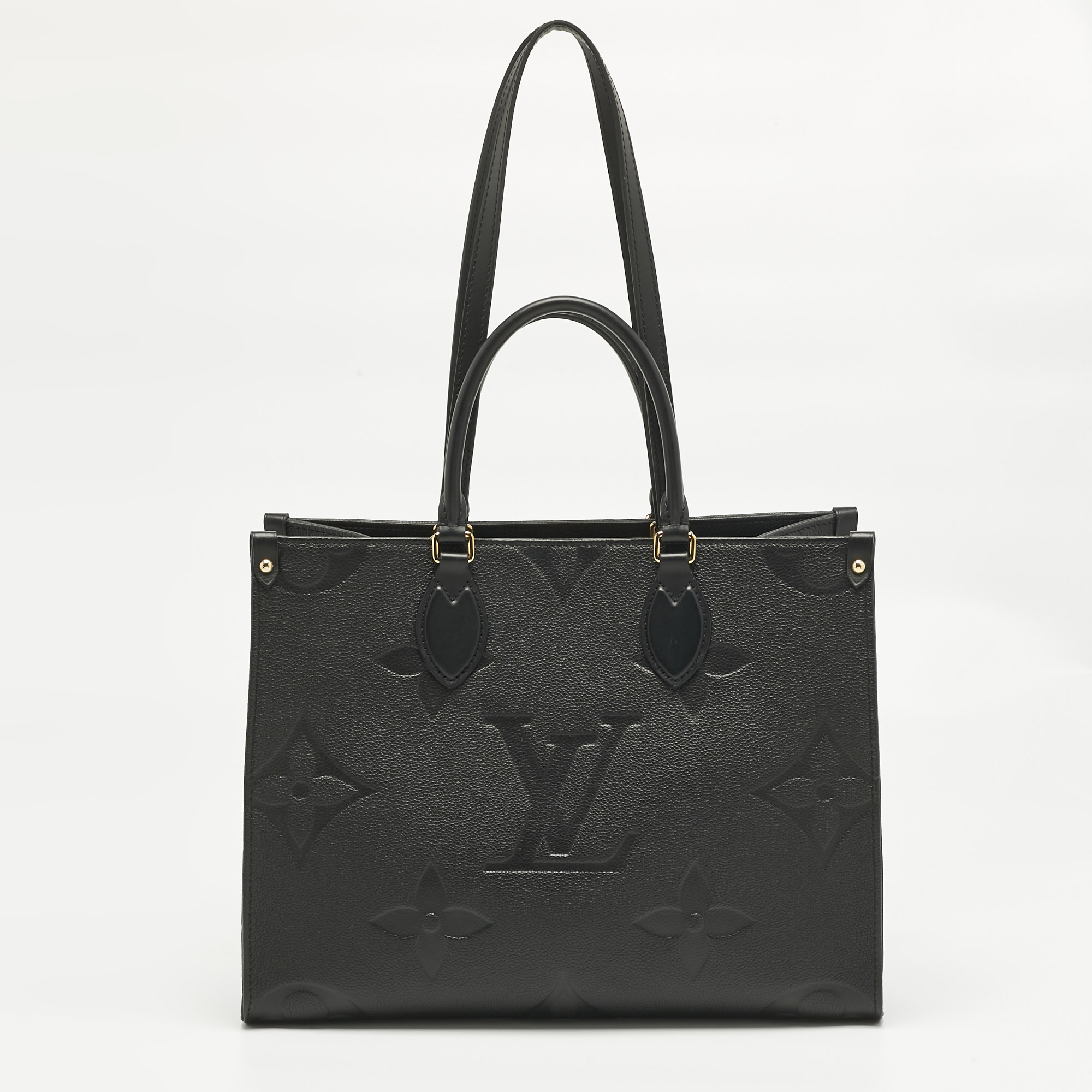 

Louis Vuitton Black Monogram Giant Empreinte Leather Onthego MM Bag