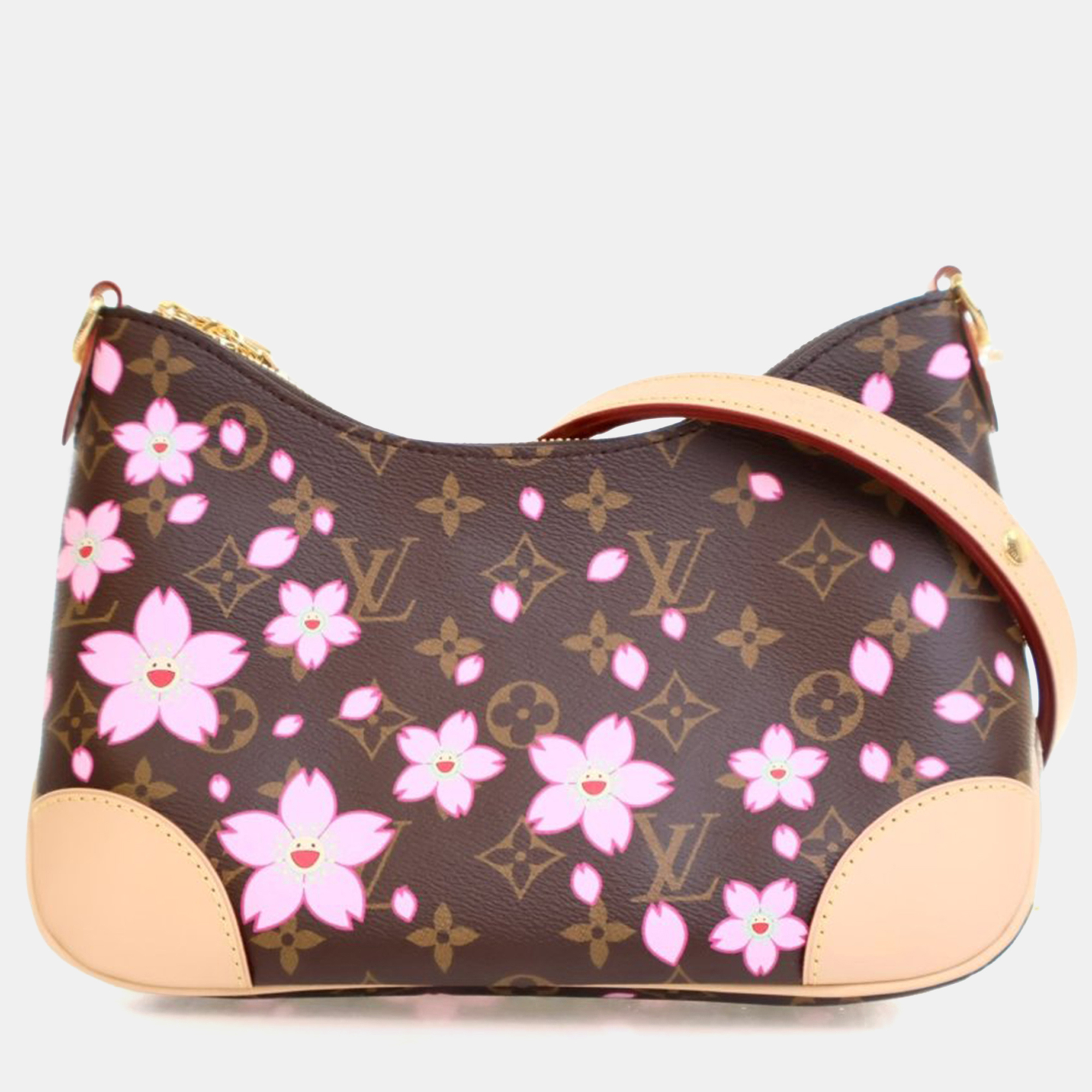 

Louis Vuitton X Takashi Murakami Monogram Cherry Blossoms Boulogne PM, Brown