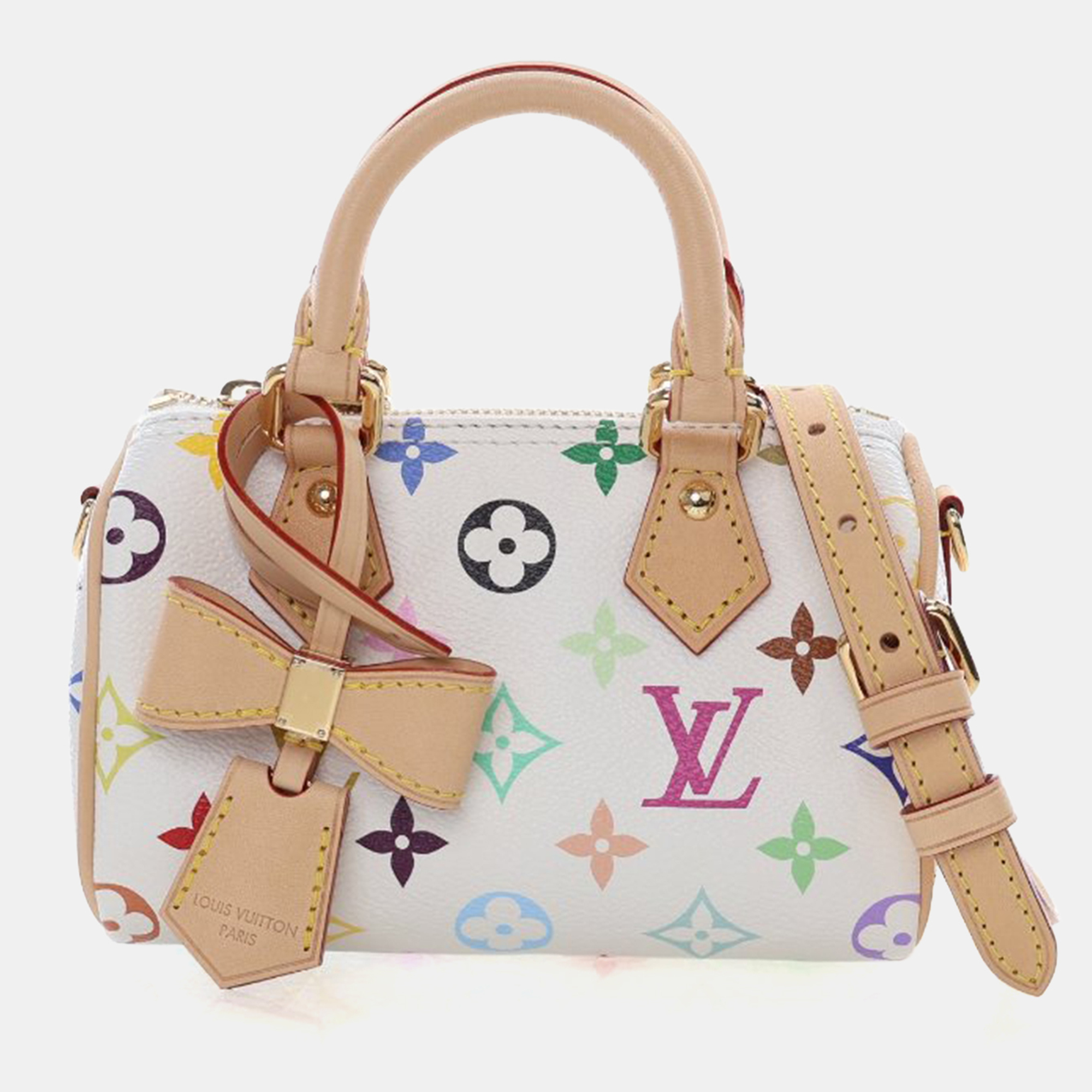 

Louis Vuitton x Takashi Murakami Multicolor Monogram Nano Speedy, White