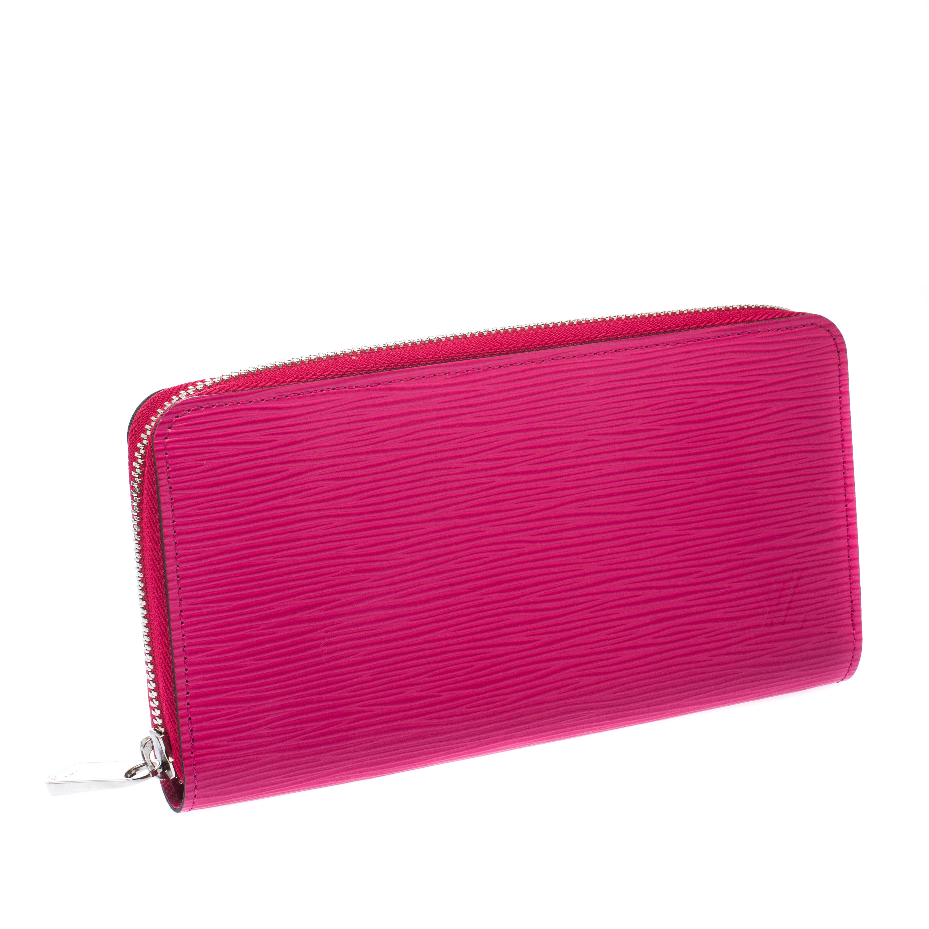 Louis Vuitton Epi Leather Red SHW Zippy Zip-Around Wallet Women N1344