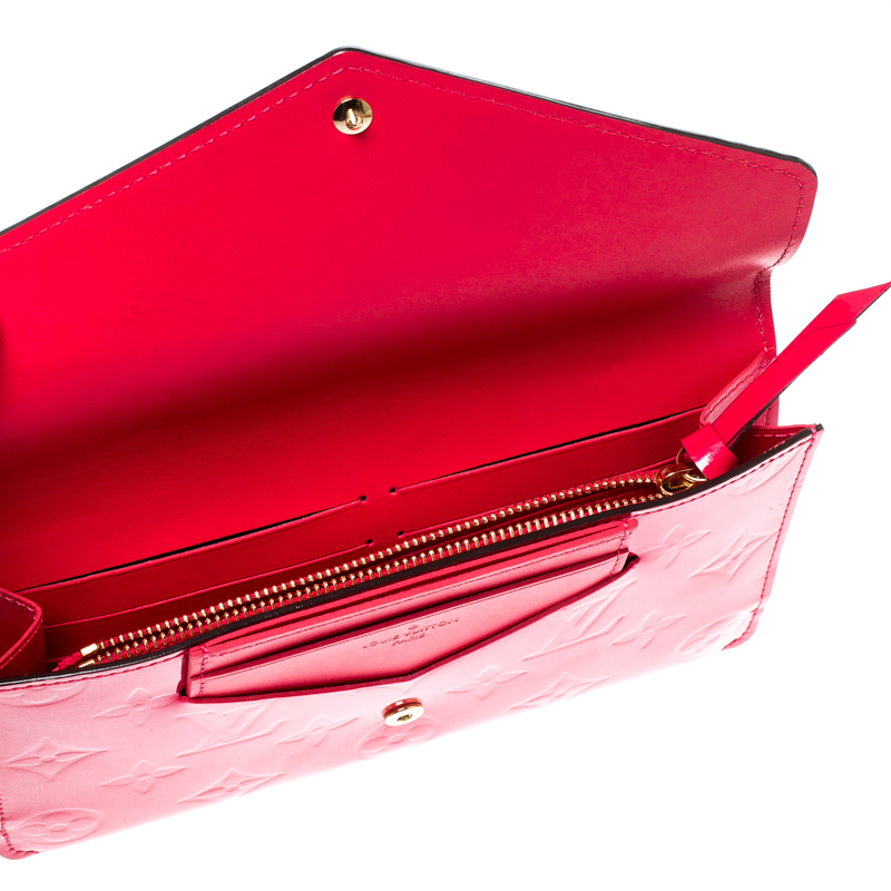 

Louis Vuitton Rose Pop Monogram Vernis Leather Jeanne Wallet, Pink