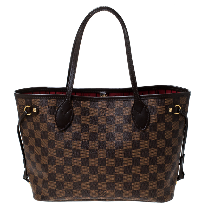 Louis Vuitton Damier Ebene Canvas Neverfull PM Bag