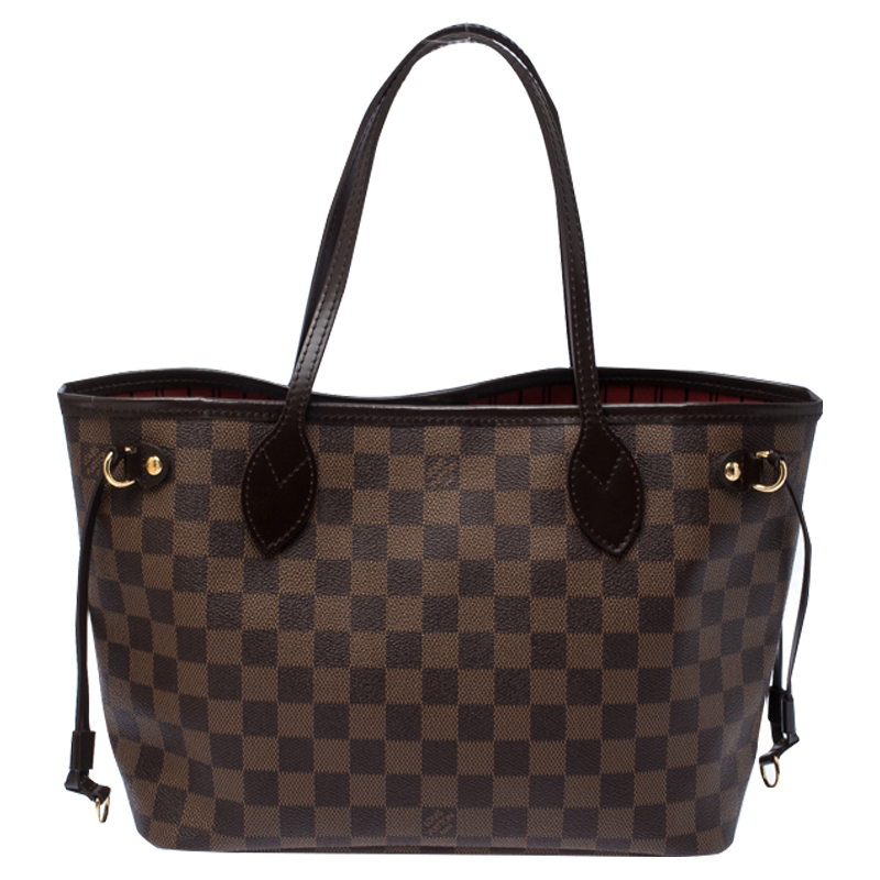 Louis Vuitton Damier Ebene Canvas Neverfull PM Bag