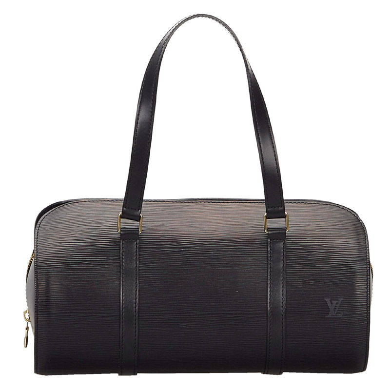 Louis Vuitton Noir Epi Leather Soufflot Bag