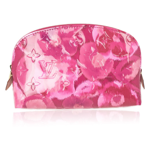 مملوكة مسبقًا Louis Vuitton Monogram Rose Indien Vernis Ikat Cosmetic pouch