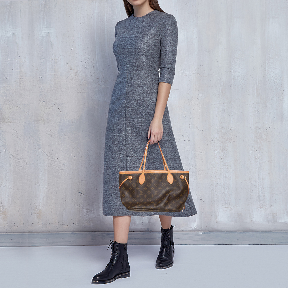 

Louis Vuitton Monogram Canvas Neverfull PM Bag, Brown