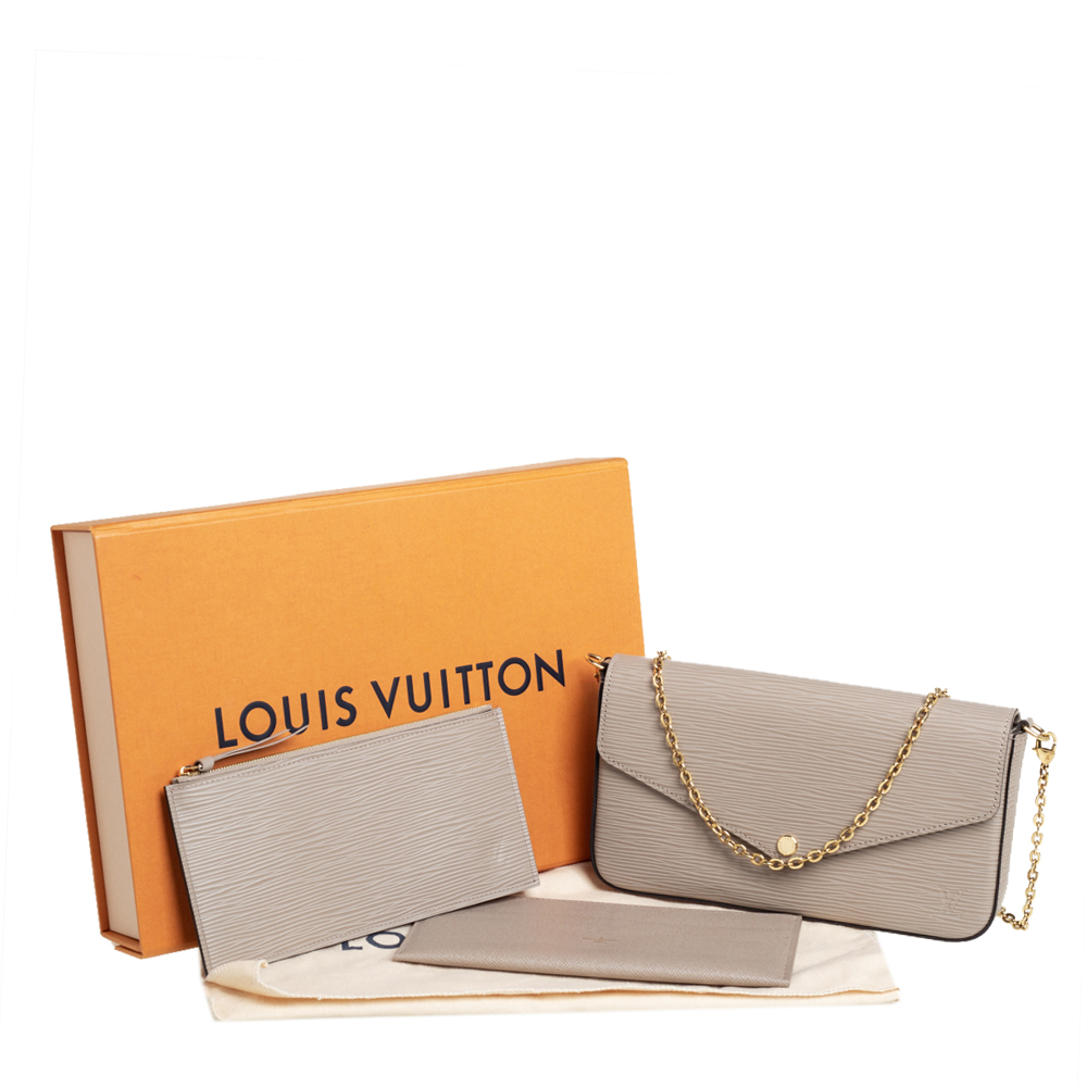Louis Vuitton Galet Epi Leather Pochette Felicie Bag at 1stDibs