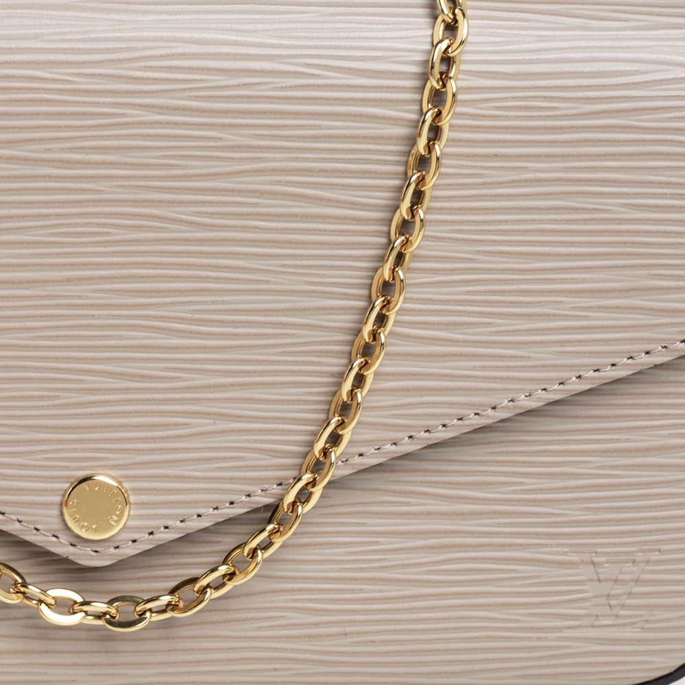 Louis Vuitton Epi Leather Felicie Pochette Chain Clutch Bag and Insert –