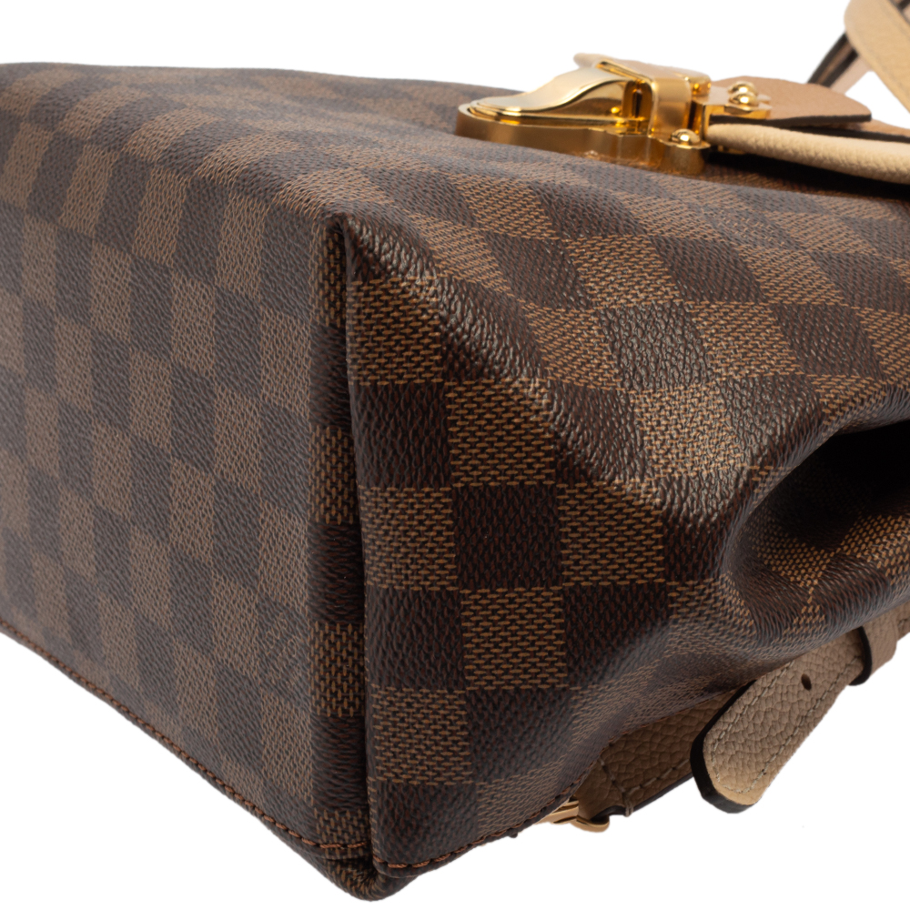 Louis Vuitton Clapton Backpack Damier and Leather Brown 93458189
