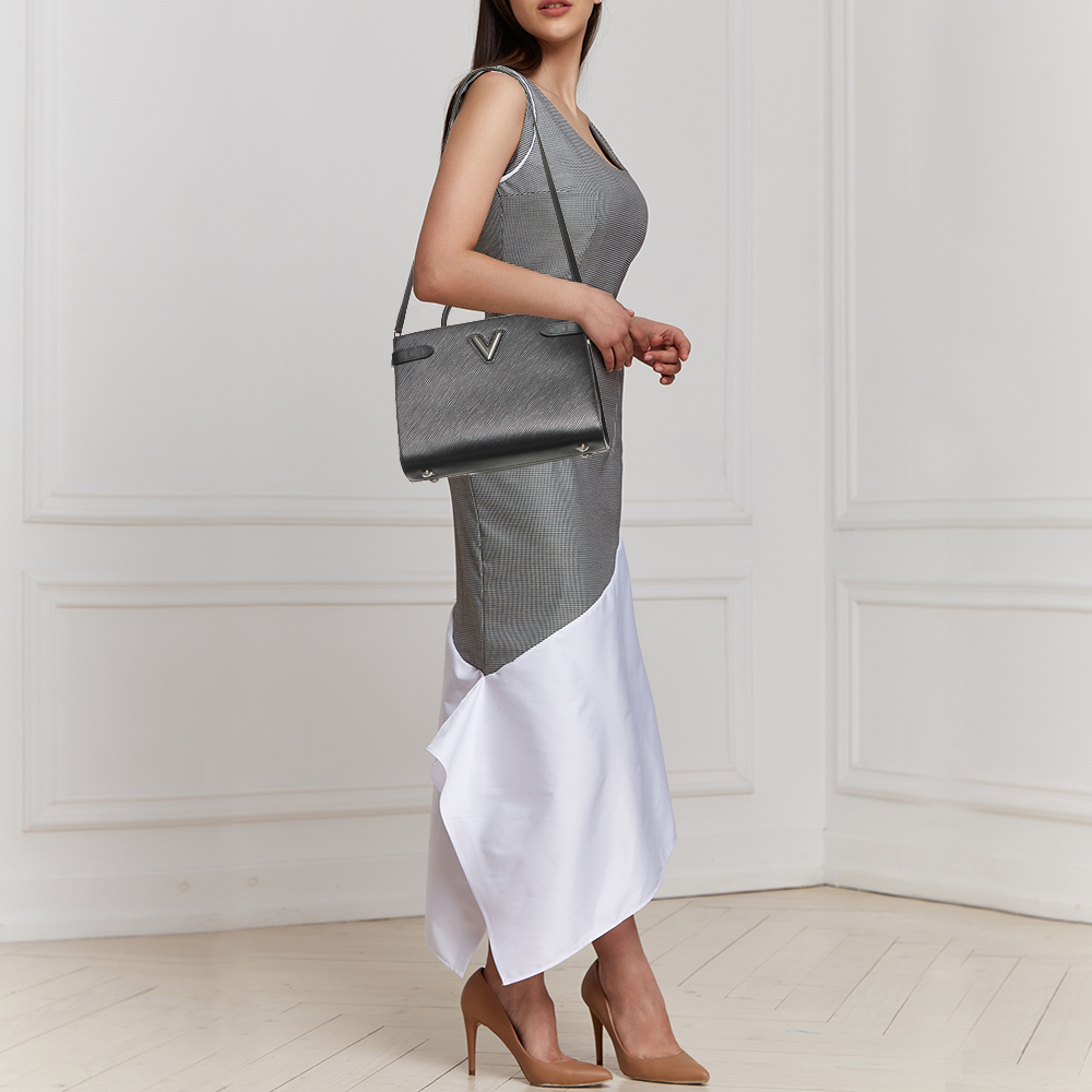 

Louis Vuitton Black Epi Leather Twist Tote Bag