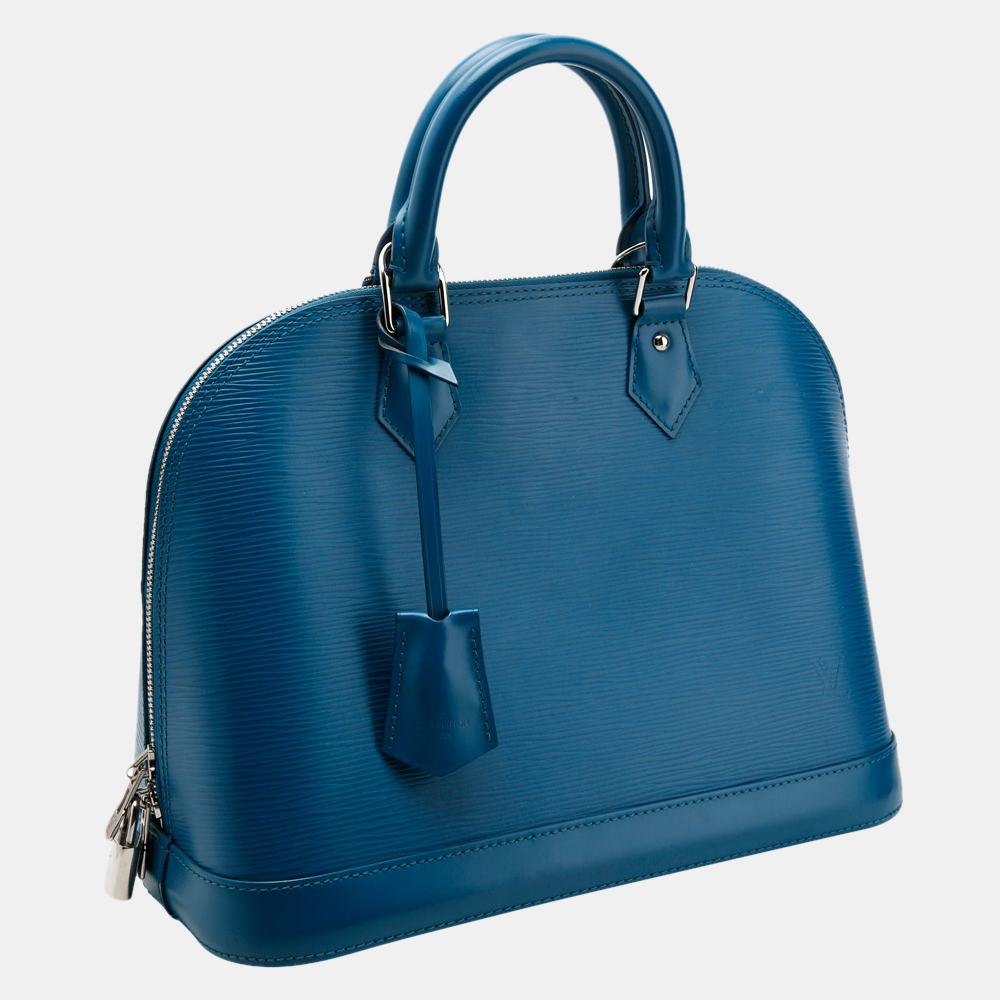 

Louis Vuitton Blue Epi Leather Alma PM Satchel Bag