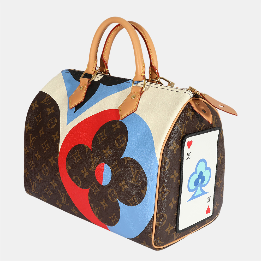 

Louis Vuitton Multi Coated Canvas Leather Game On Speedy Bandouliere 30 Satchel Bag, Multicolor
