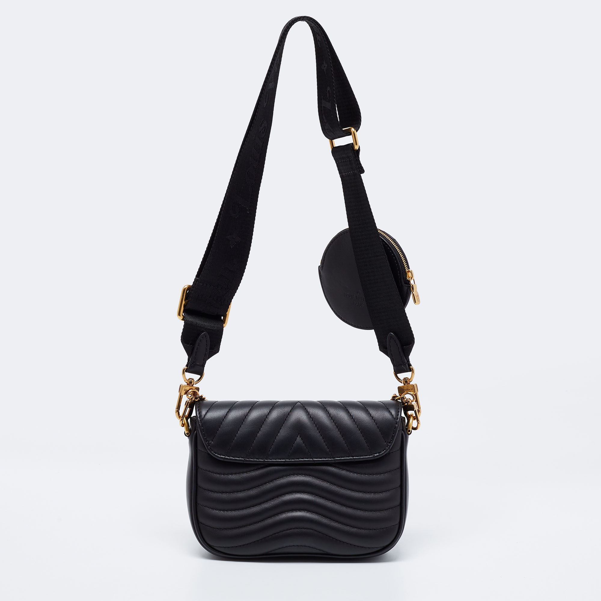 Louis Vuitton New Wave Multi Pochette Bag Black For Women 19cm