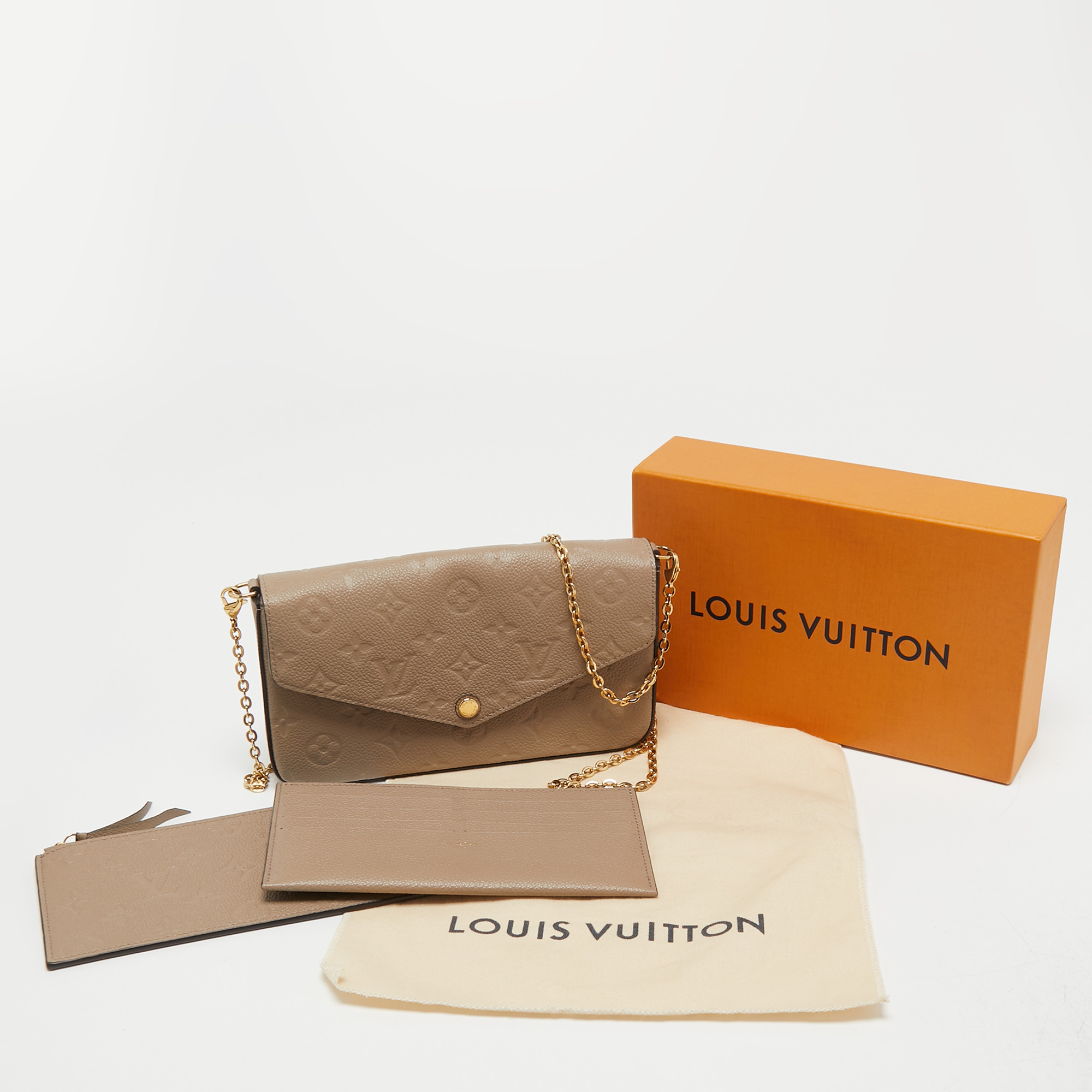 BNIB Louis Vuitton Felicie Tourterelle Empreinte leather Brand New