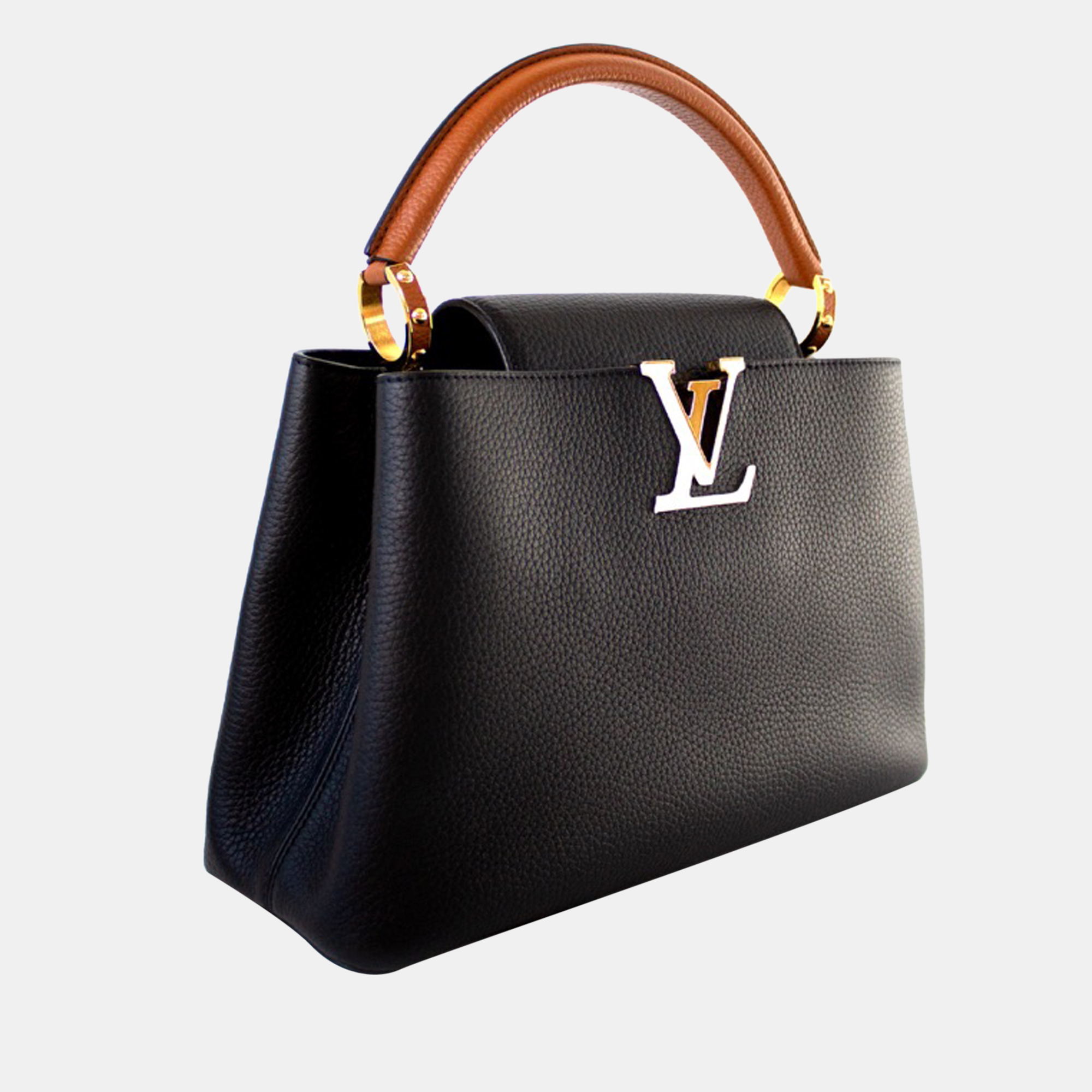 

Louis Vuitton Black Taurillon Leather Capucines MM Top Handle Bag
