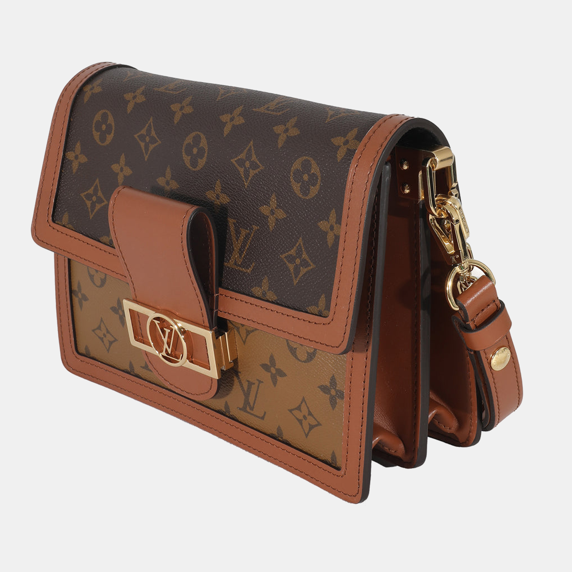

Louis Vuitton Brown Monogram Canvas Reverse Dauphine MM Shoulder Bag