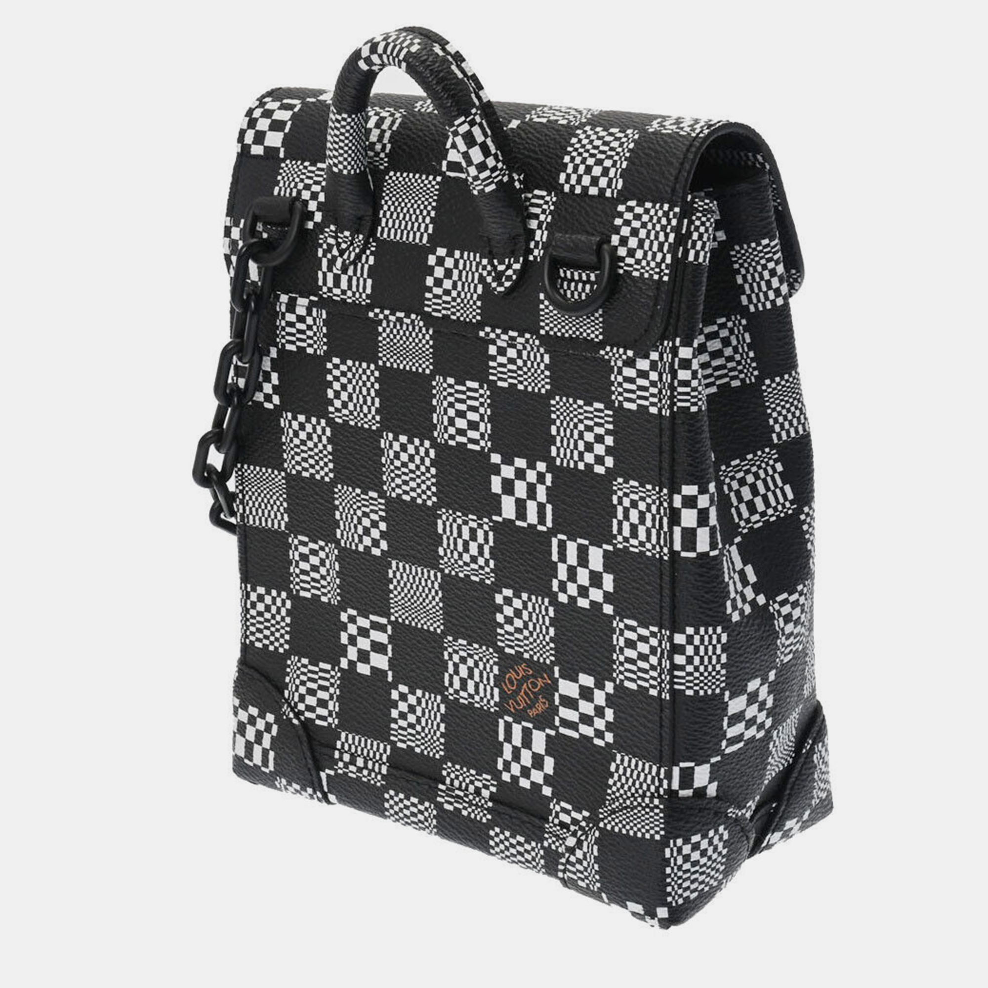 

Louis Vuitton Black Damier Distorted Steamer XS Bag