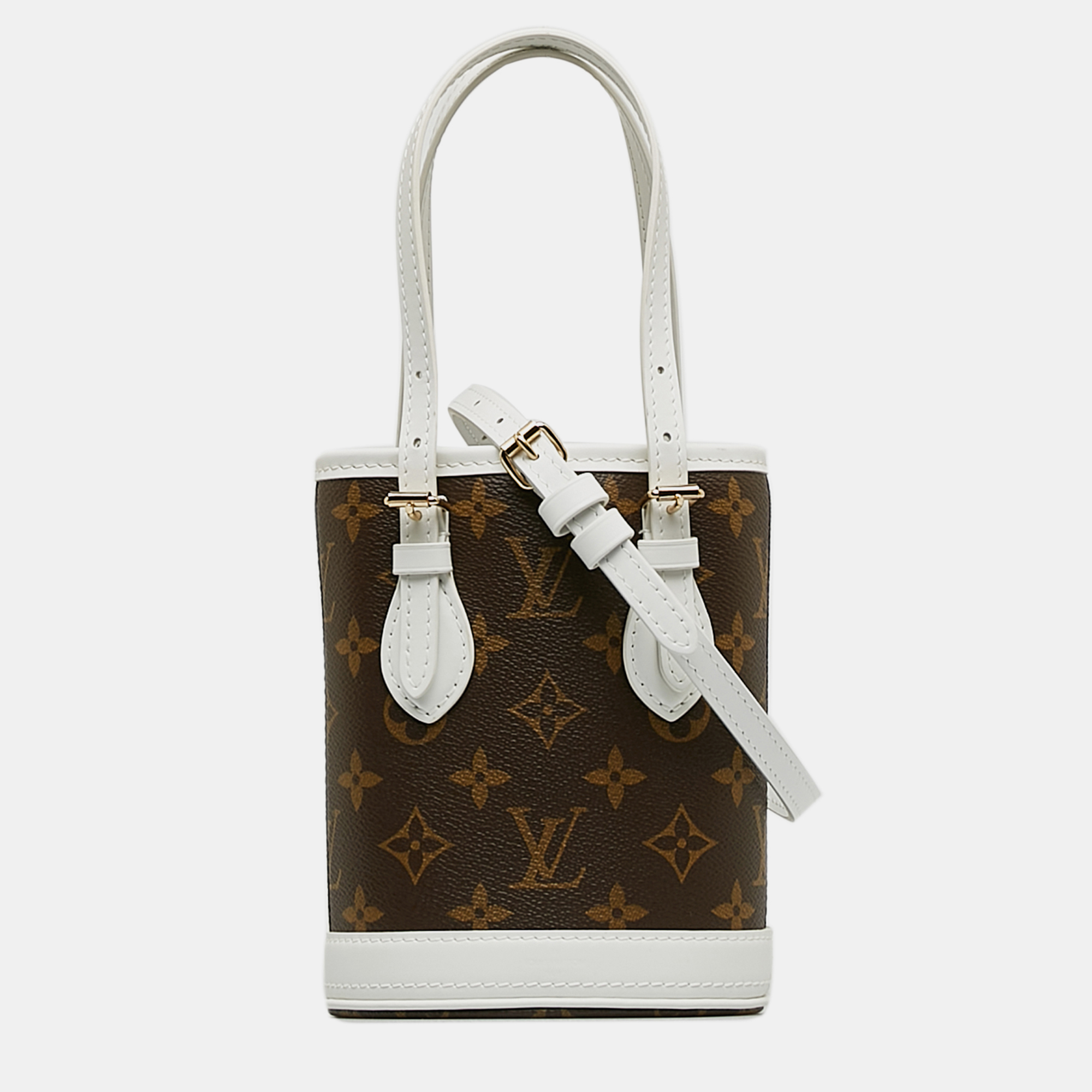 Pre-owned Louis Vuitton Lv Match Monogram Nano Bucket In Brown