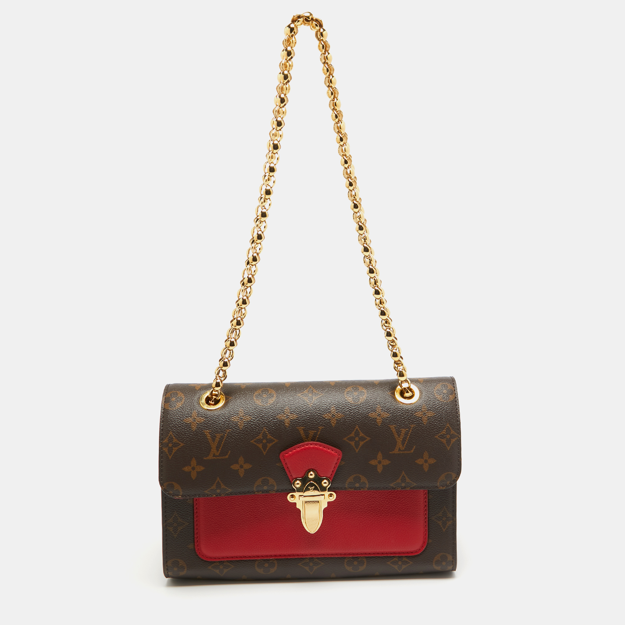 

Louis Vuitton Cerise Monogram Canvas and Leather Victoire Bag, Red