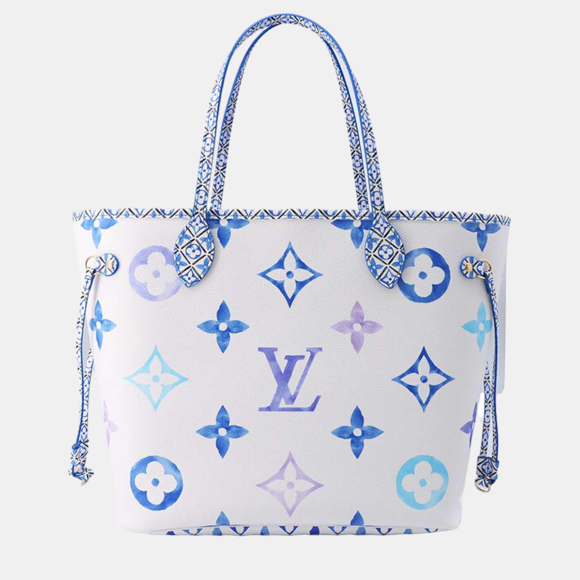 

Louis Vuitton Blue Monogram Giant Canvas By The Pool  Tote Bag