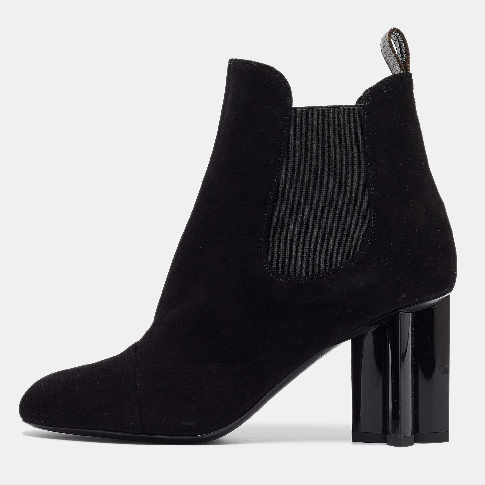 

Louis Vuitton Black Suede Uniform Ankle Boots Size