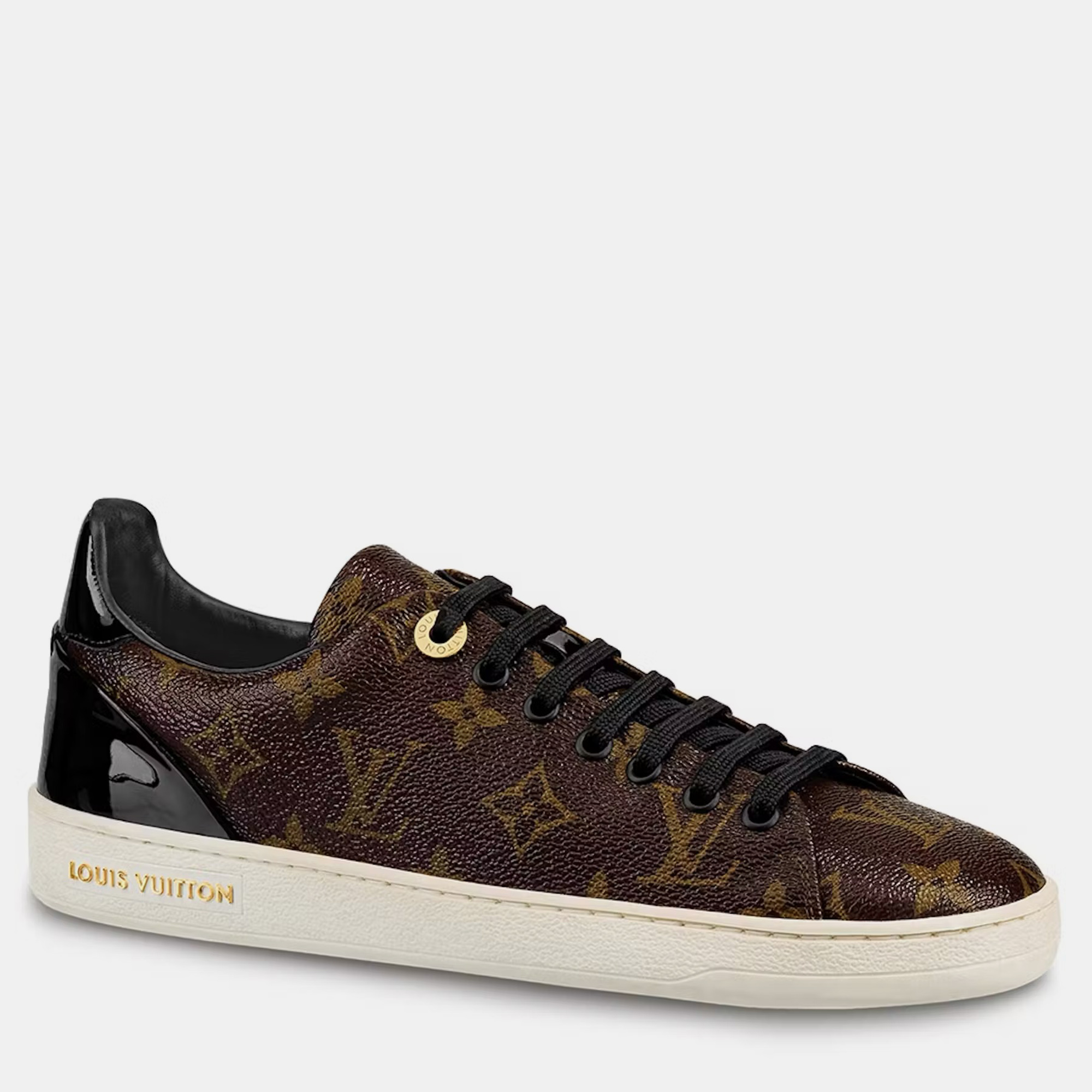 Pre-owned Louis Vuitton Brown Monogram Coated Canvas Frontrow Sneaker Eu 39