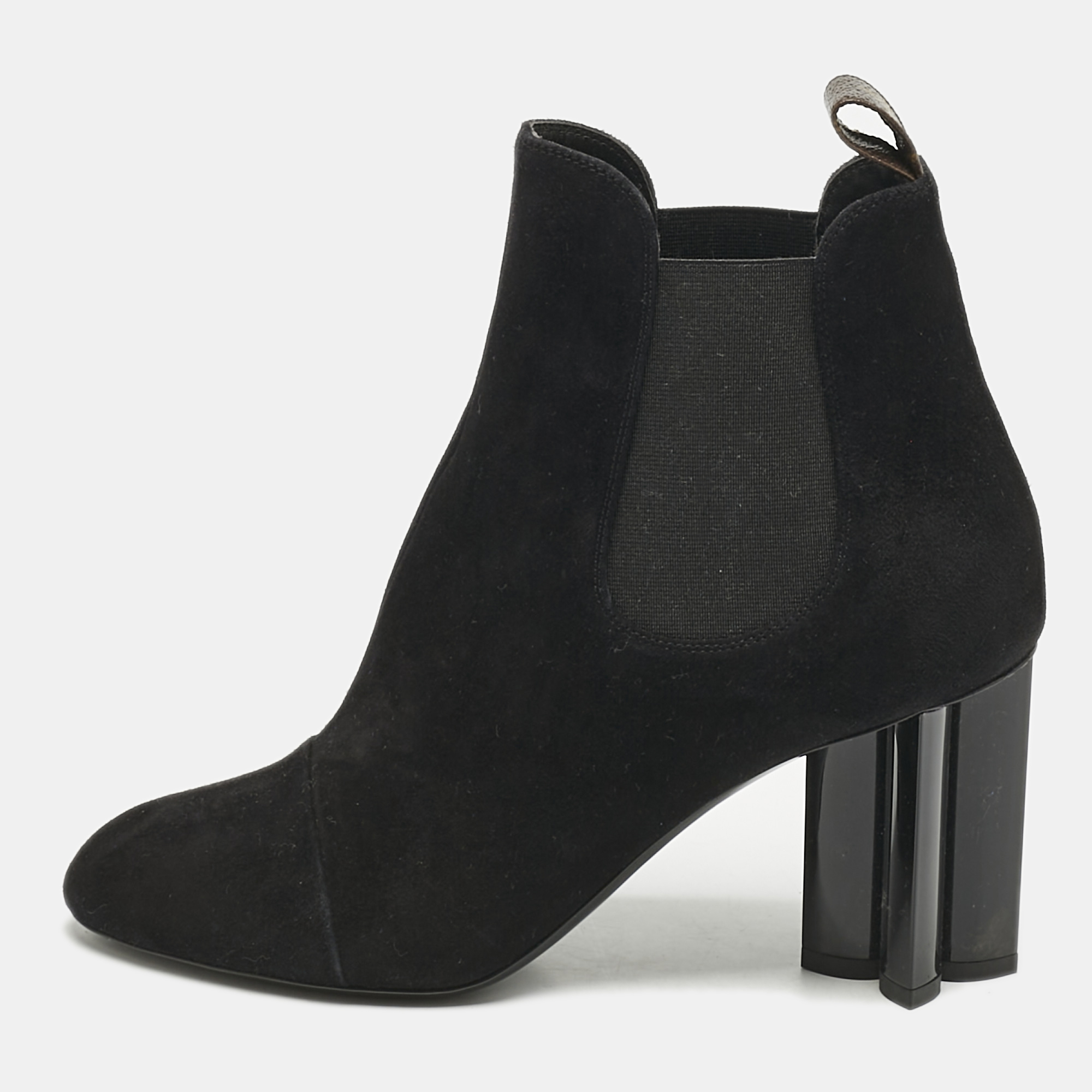

Louis Vuitton Black Suede Uniform Ankle Boots Size