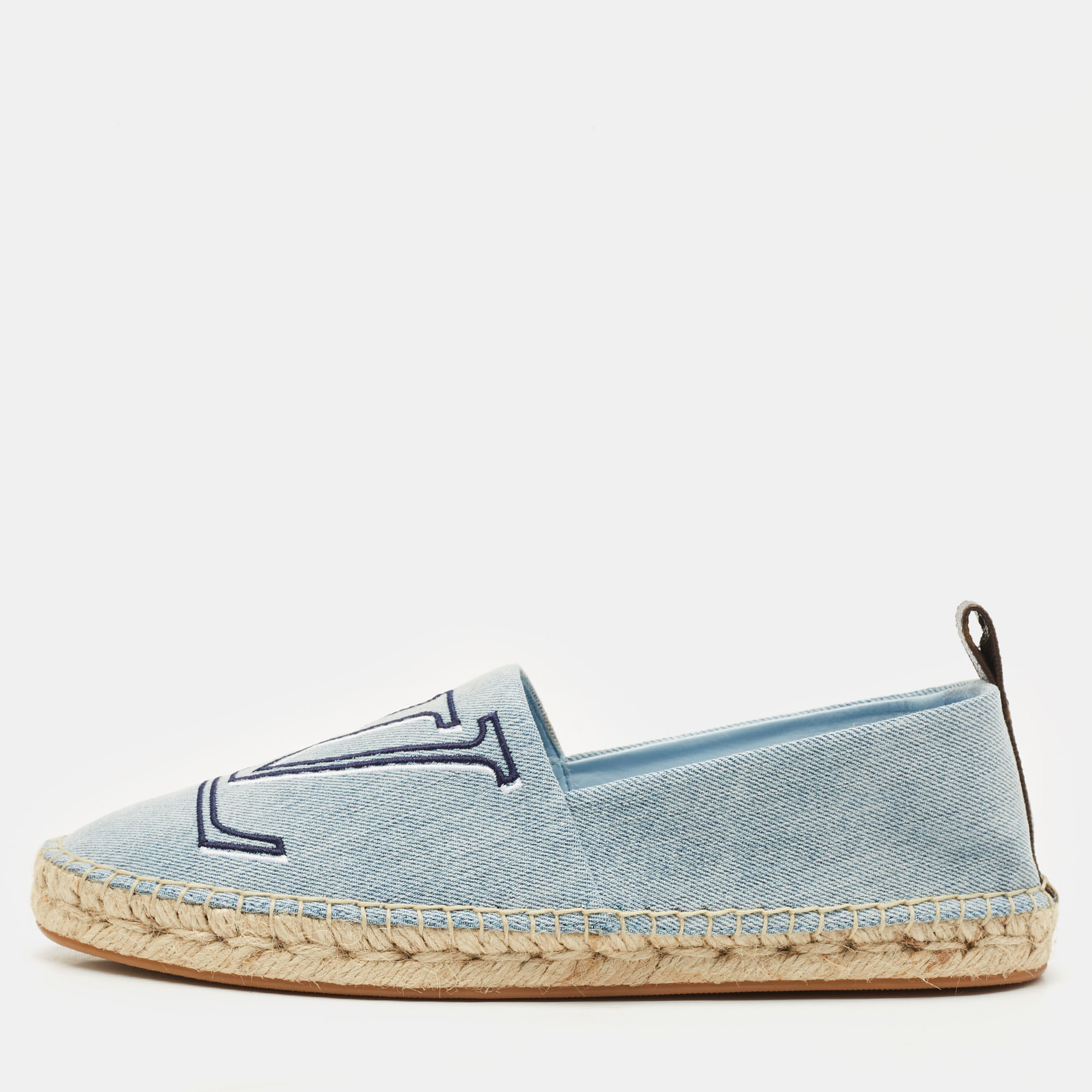 

Louis Vuitton Blue Denim Seashore Espadrille Flats Size