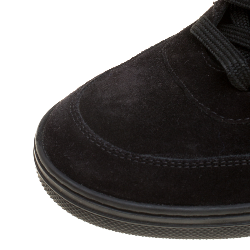 Louis Vuitton Millenium wedge sneakers Black Suede ref.129744