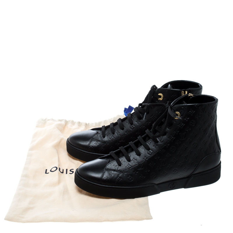 Louis Vuitton Black Monogram Empreinte Leather Punchy High Top