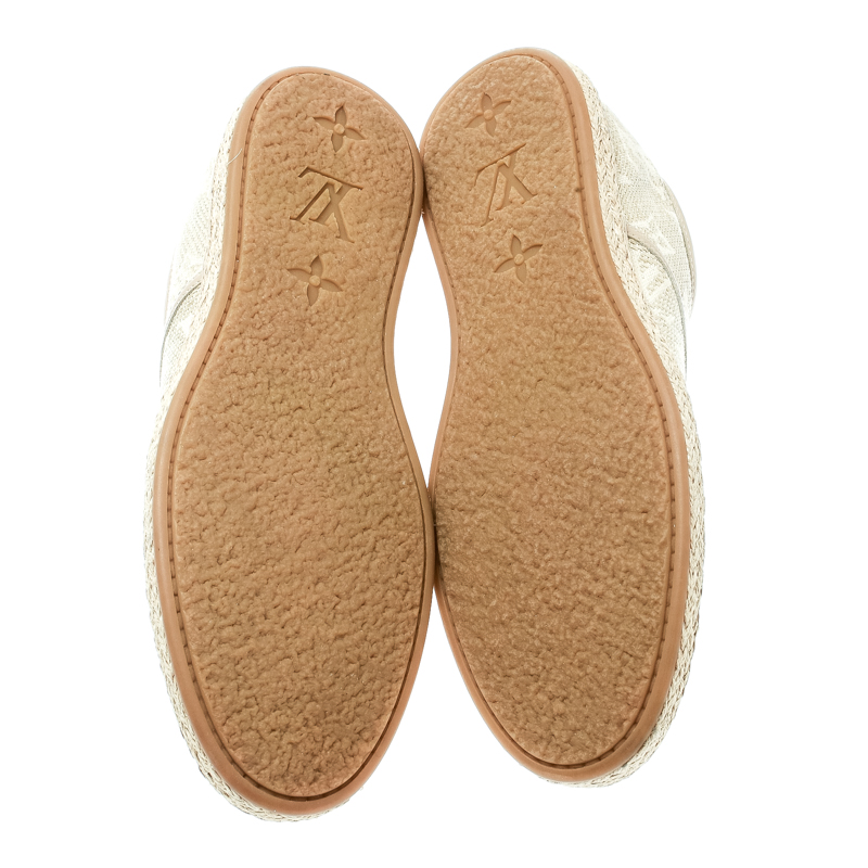 Louis Vuitton Beige Monogram Canvas Laceless Espadrille Sneakers Size 36 Louis  Vuitton