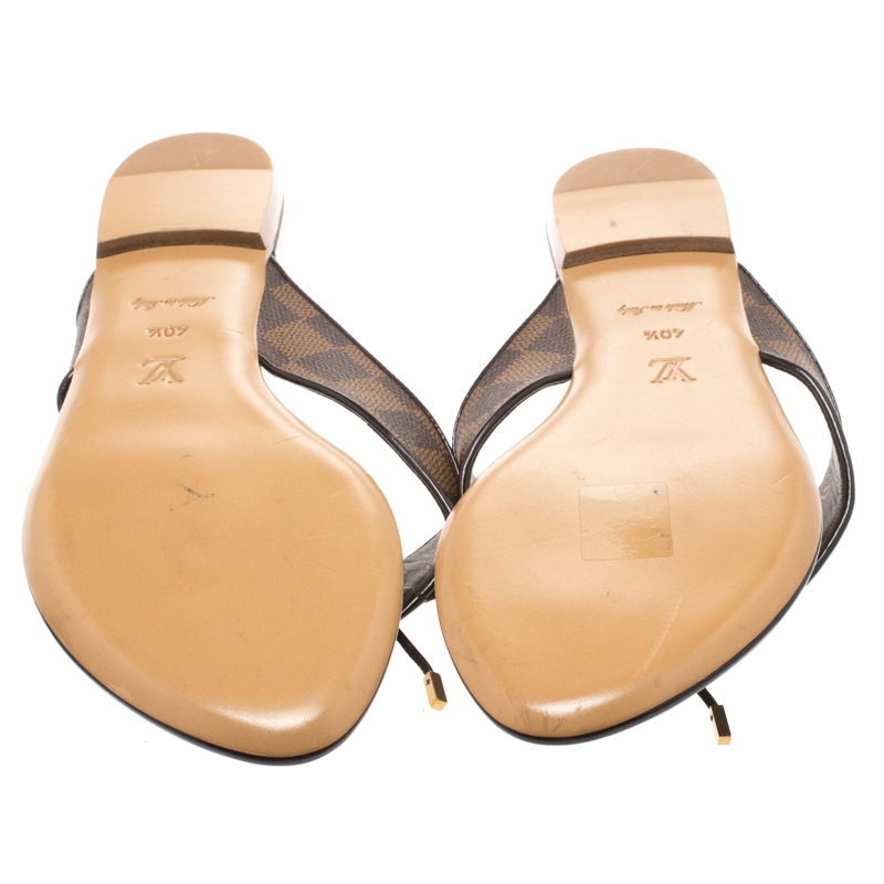 Louis Vuitton Women's Sunbath Flat Mule Sandals Monogram Canvas and Patent