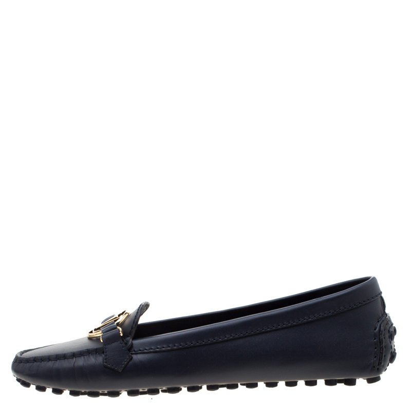 Louis Vuitton Academy Flat Loafer BLACK. Size 38.0