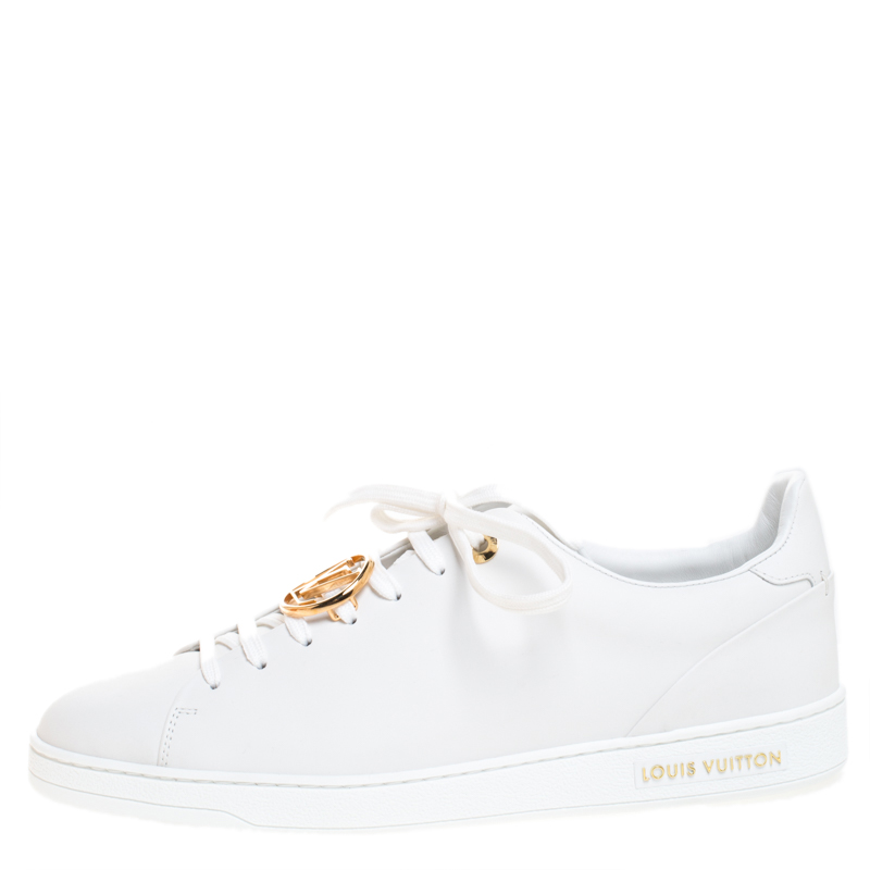 

Louis Vuitton White Leather Logo Low Top Sneakers Size